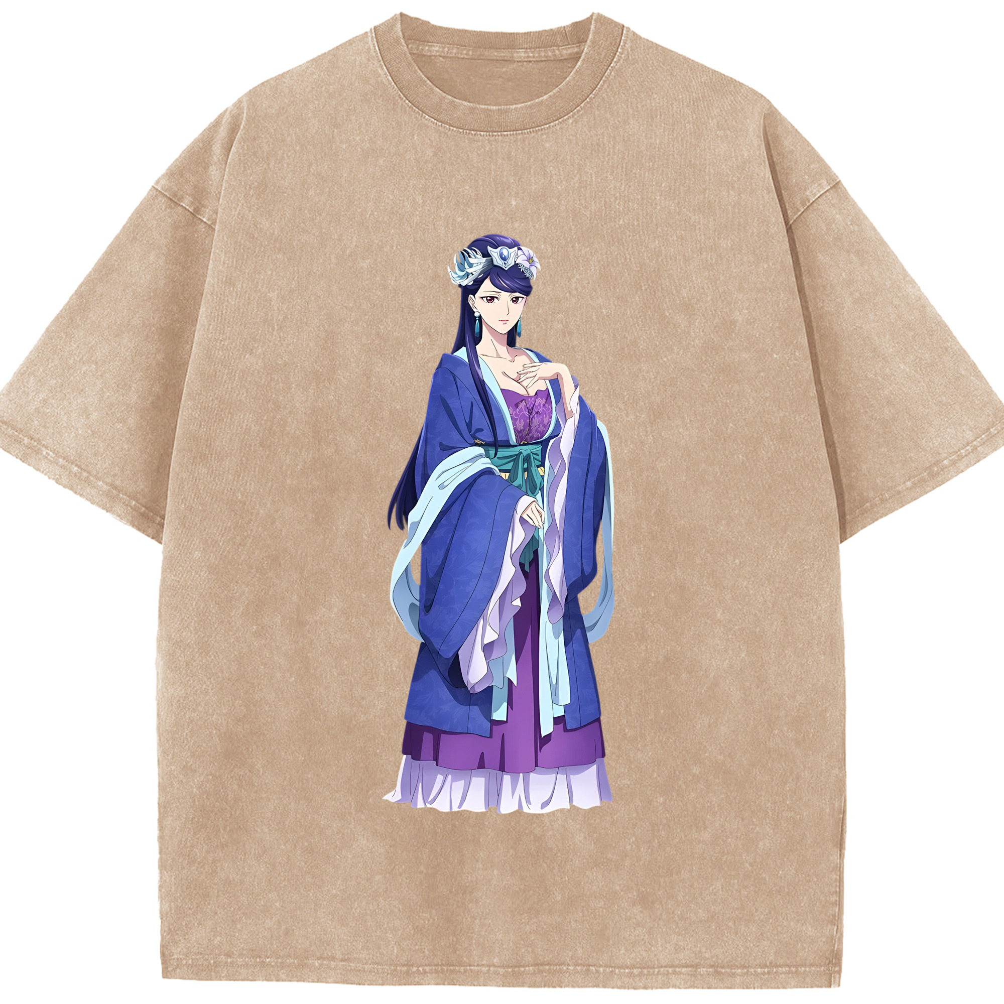 （画像用） 薬屋のひとりごと The Apothecary Diaries 綿100% ヴィンテージ風 半袖Tシャツ（フロントプリント）