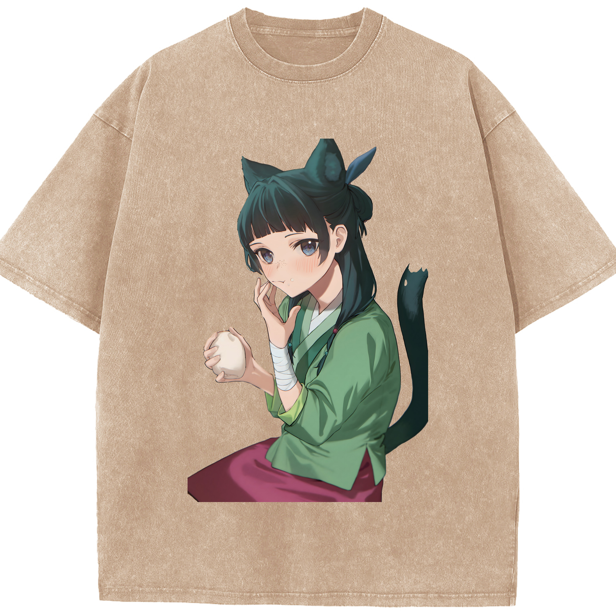 （画像用） 薬屋のひとりごと The Apothecary Diaries 綿100% ヴィンテージ風 半袖Tシャツ（フロントプリント）