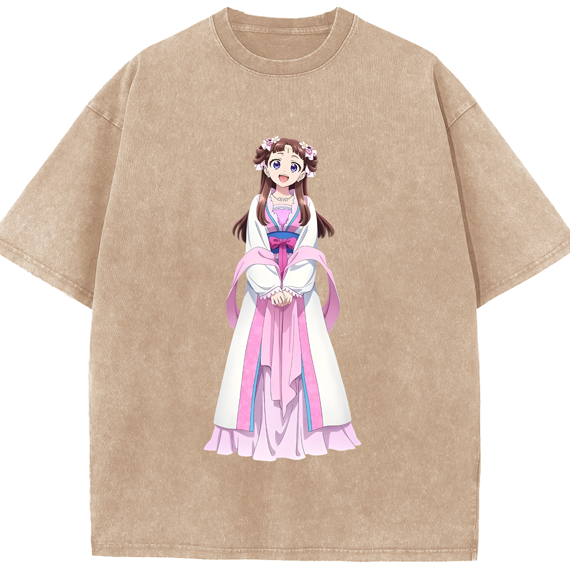 （画像用） 薬屋のひとりごと The Apothecary Diaries 綿100% ヴィンテージ風 半袖Tシャツ（フロントプリント）
