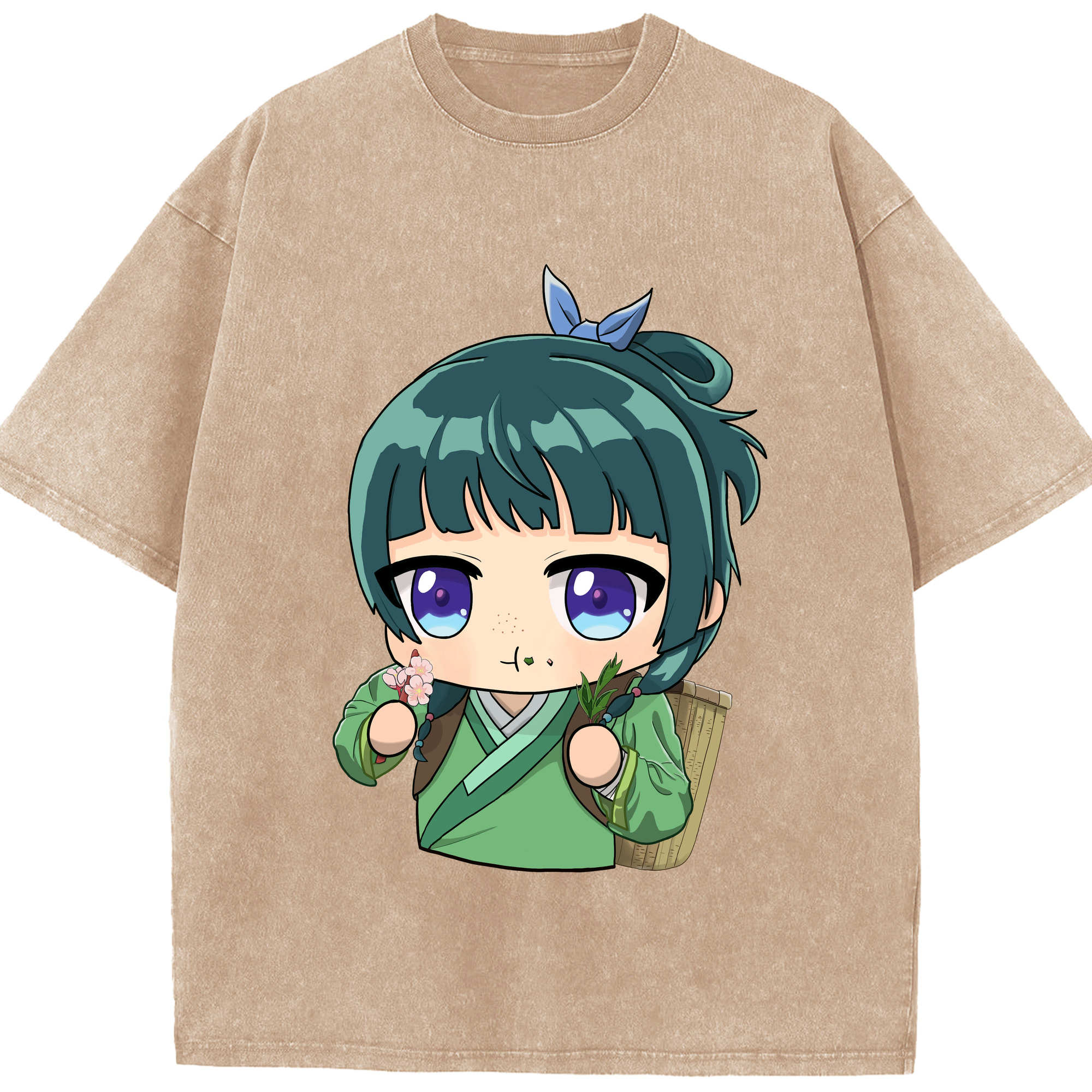 （画像用） 薬屋のひとりごと The Apothecary Diaries 綿100% ヴィンテージ風 半袖Tシャツ（フロントプリント）