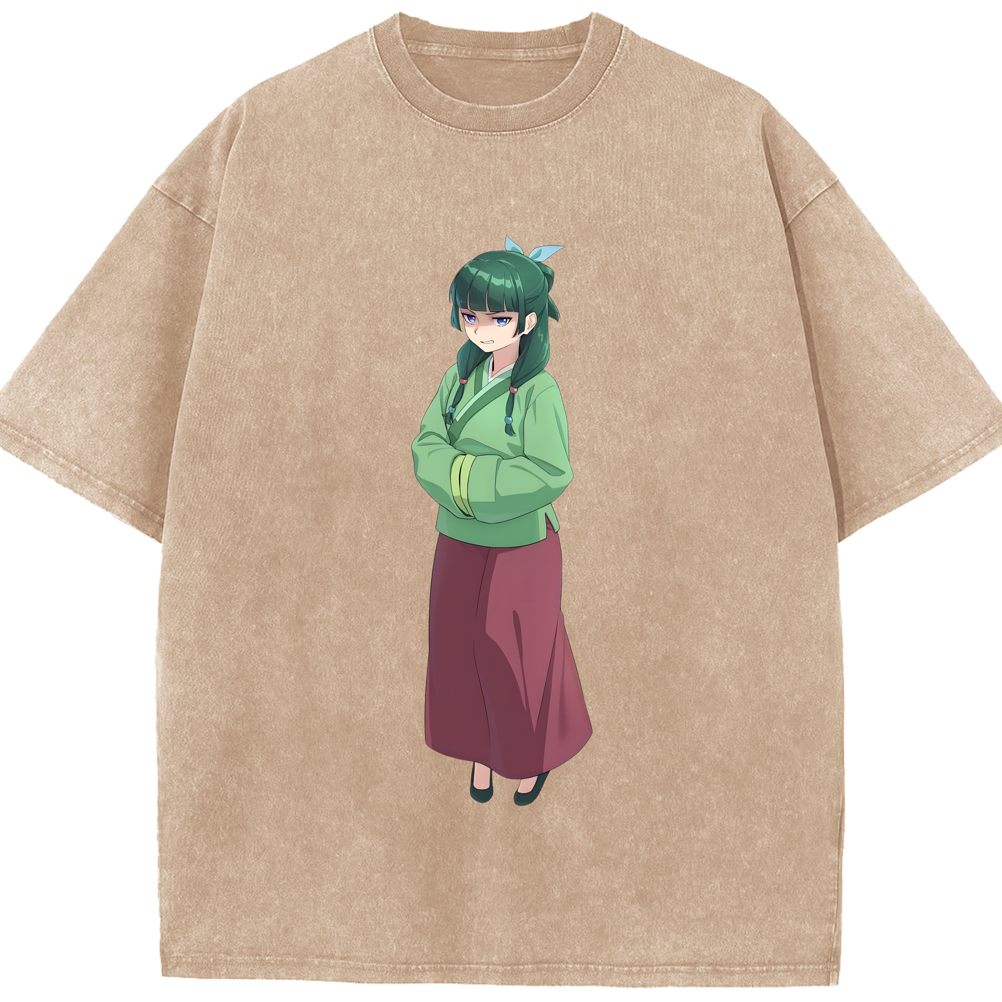 （画像用） 薬屋のひとりごと The Apothecary Diaries 綿100% ヴィンテージ風 半袖Tシャツ（フロントプリント）