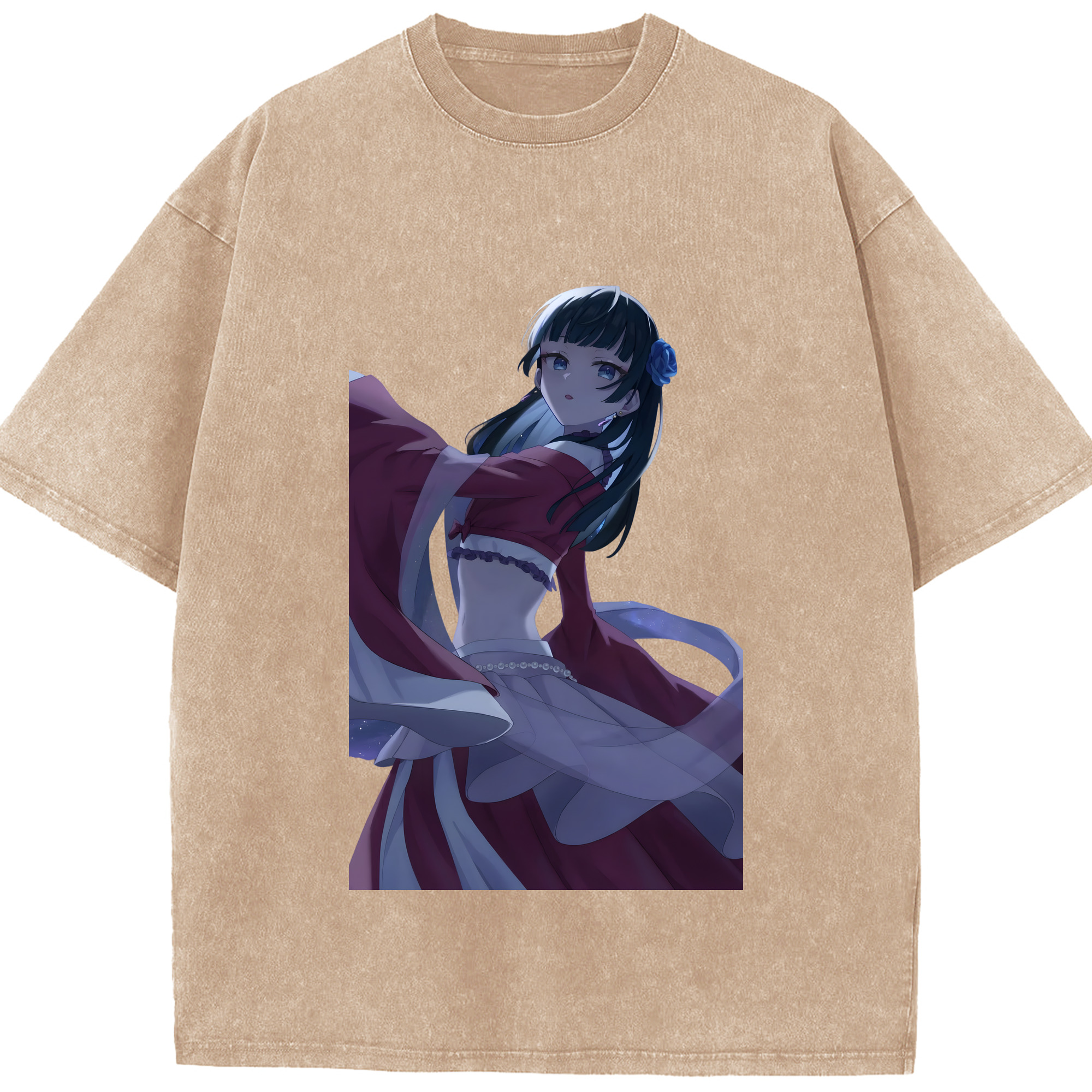 （画像用） 薬屋のひとりごと The Apothecary Diaries 綿100% ヴィンテージ風 半袖Tシャツ（フロントプリント）