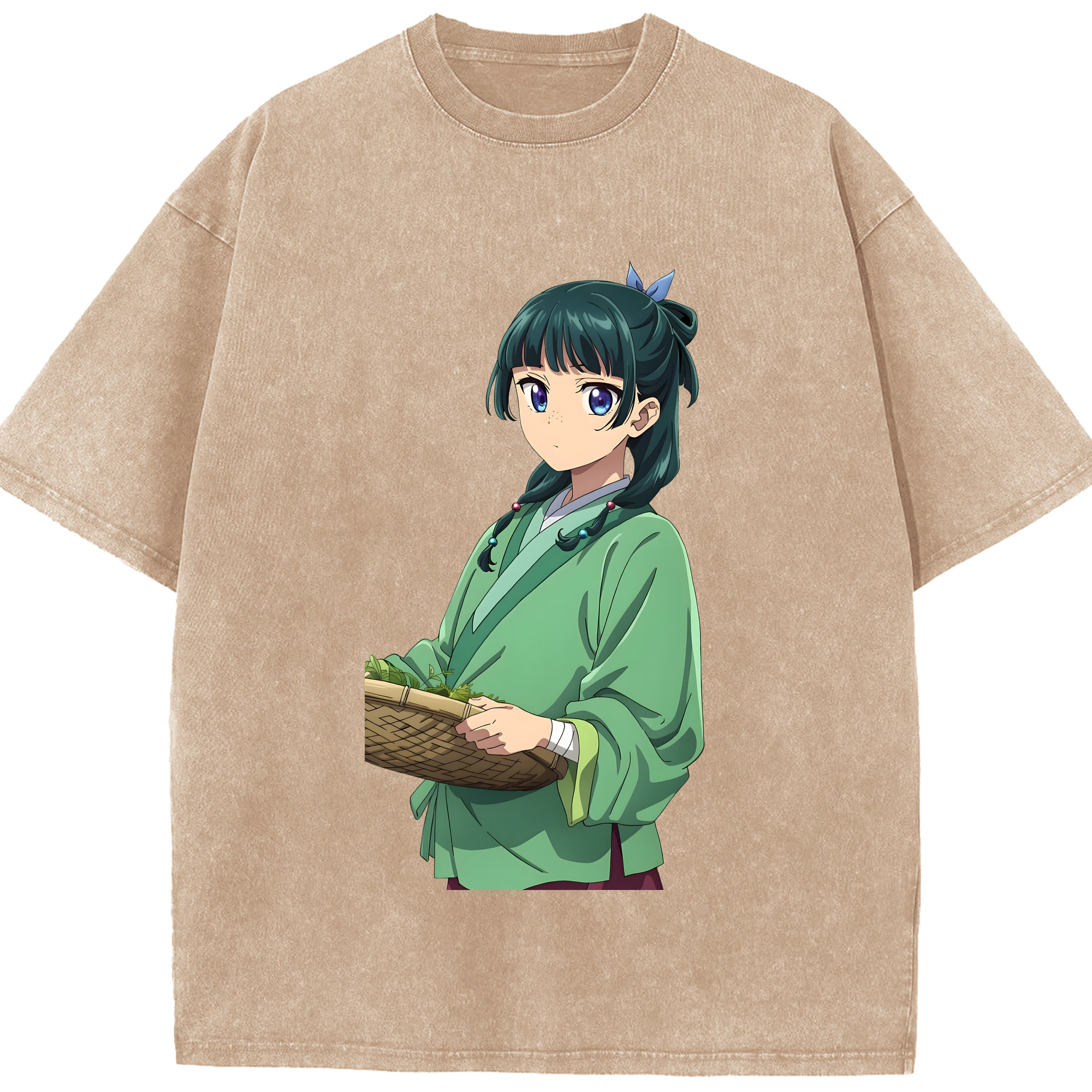（画像用） 薬屋のひとりごと The Apothecary Diaries 綿100% ヴィンテージ風 半袖Tシャツ（フロントプリント）