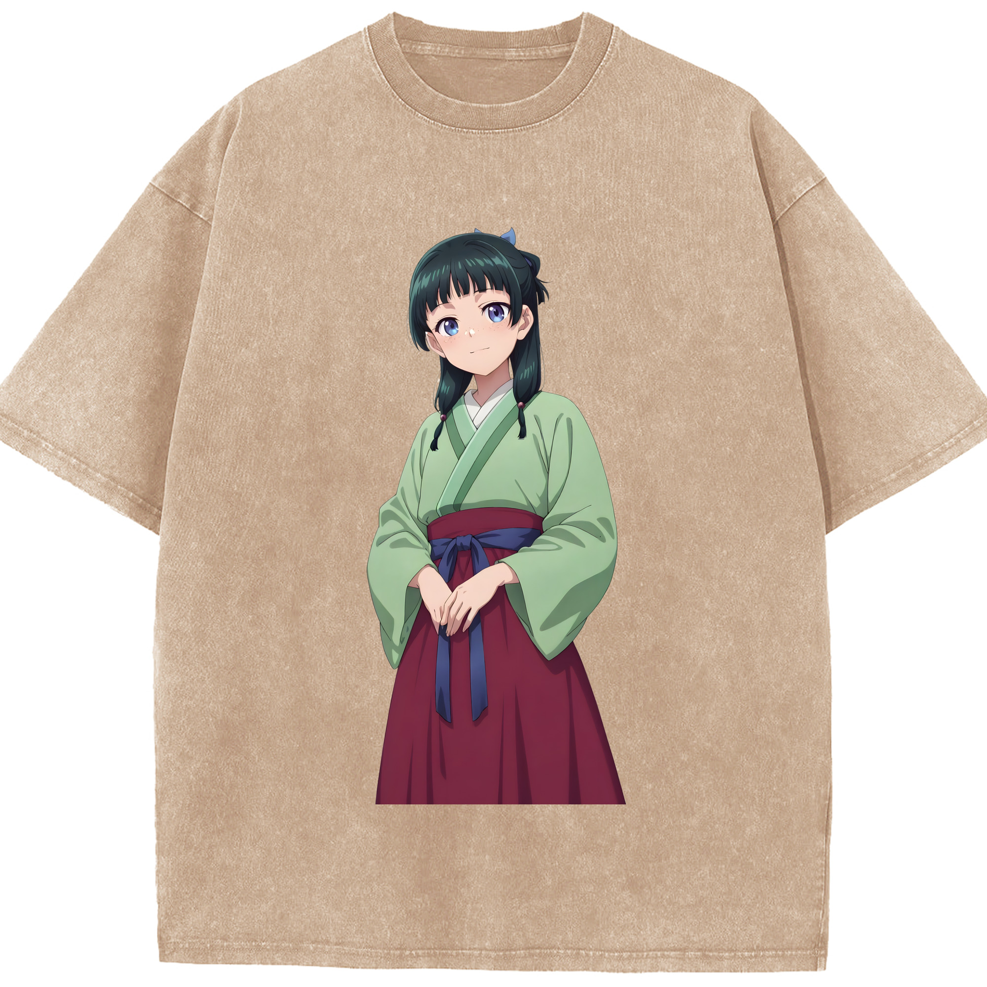 （画像用） 薬屋のひとりごと The Apothecary Diaries 綿100% ヴィンテージ風 半袖Tシャツ（フロントプリント）