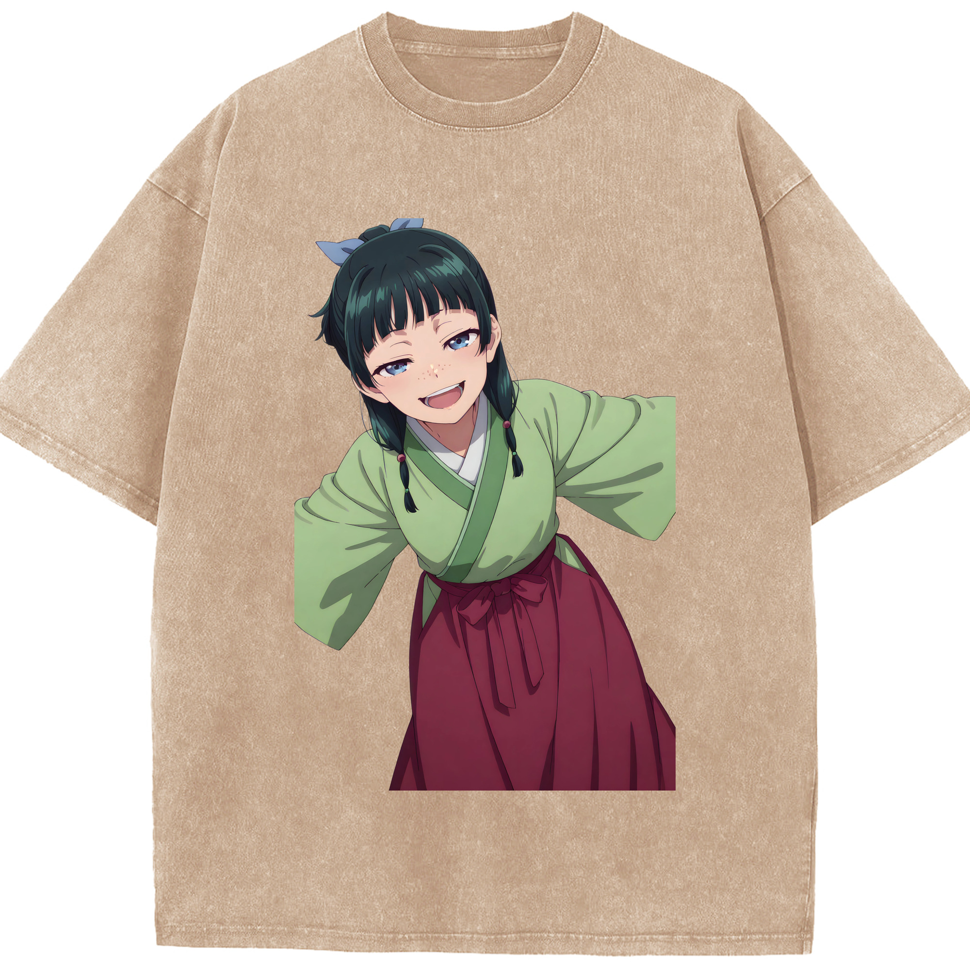 （画像用） 薬屋のひとりごと The Apothecary Diaries 綿100% ヴィンテージ風 半袖Tシャツ（フロントプリント）