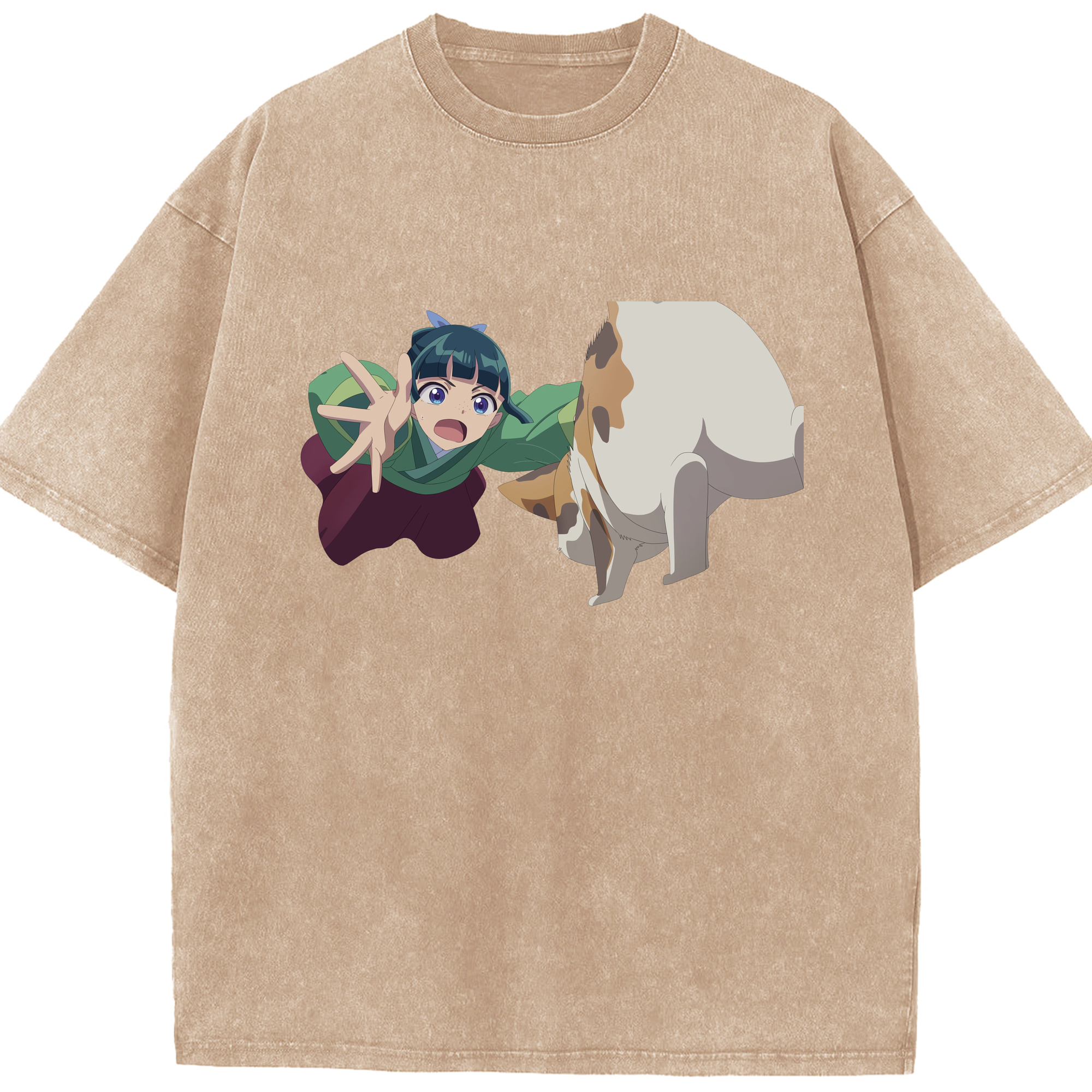 （画像用） 薬屋のひとりごと The Apothecary Diaries 綿100% ヴィンテージ風 半袖Tシャツ（フロントプリント）