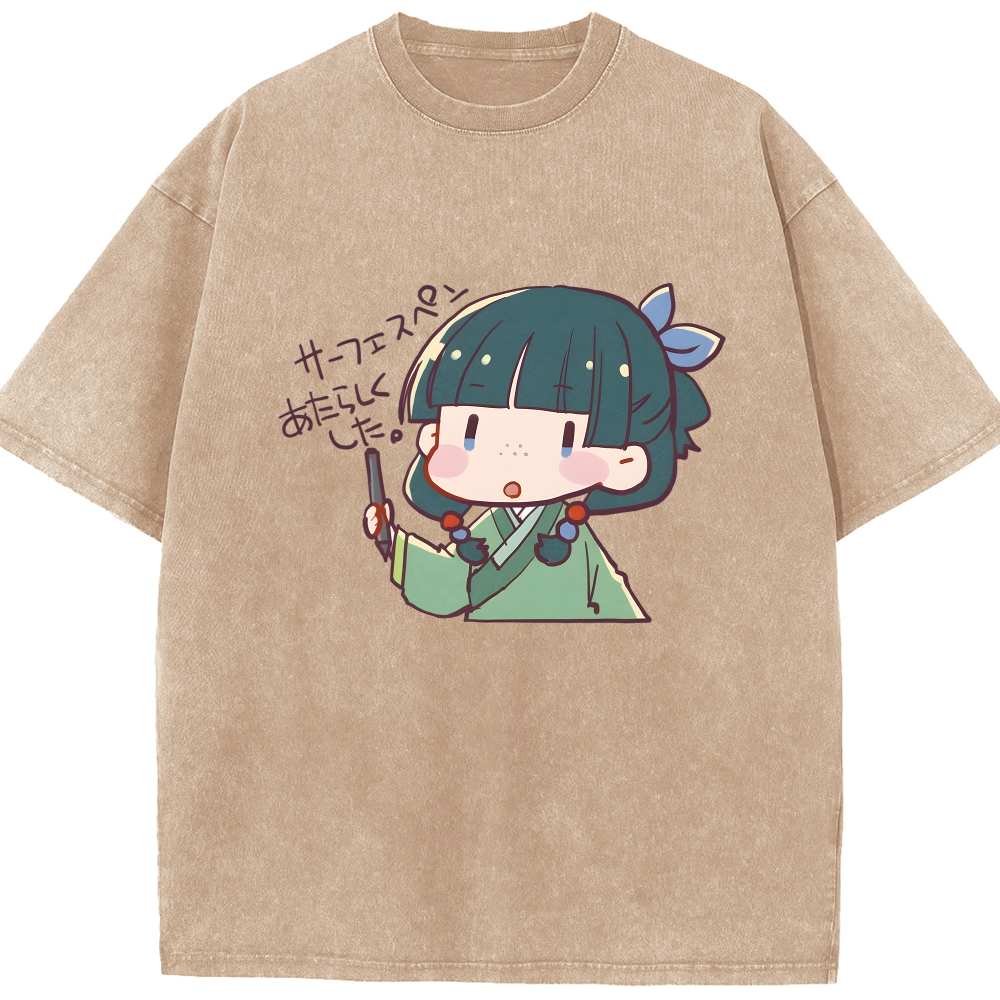 （画像用） 薬屋のひとりごと The Apothecary Diaries 綿100% ヴィンテージ風 半袖Tシャツ（フロントプリント）