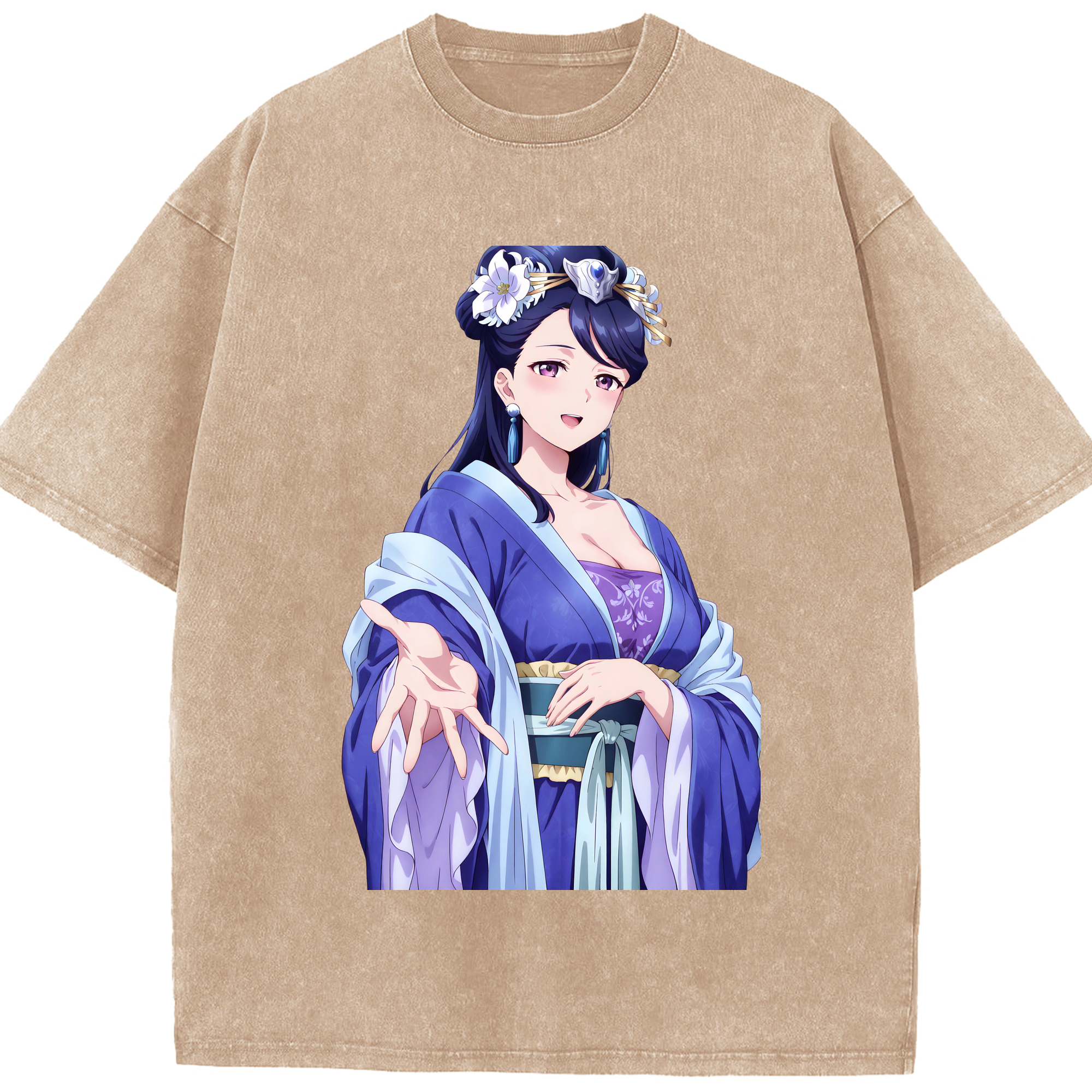 （画像用） 薬屋のひとりごと The Apothecary Diaries 綿100% ヴィンテージ風 半袖Tシャツ（フロントプリント）