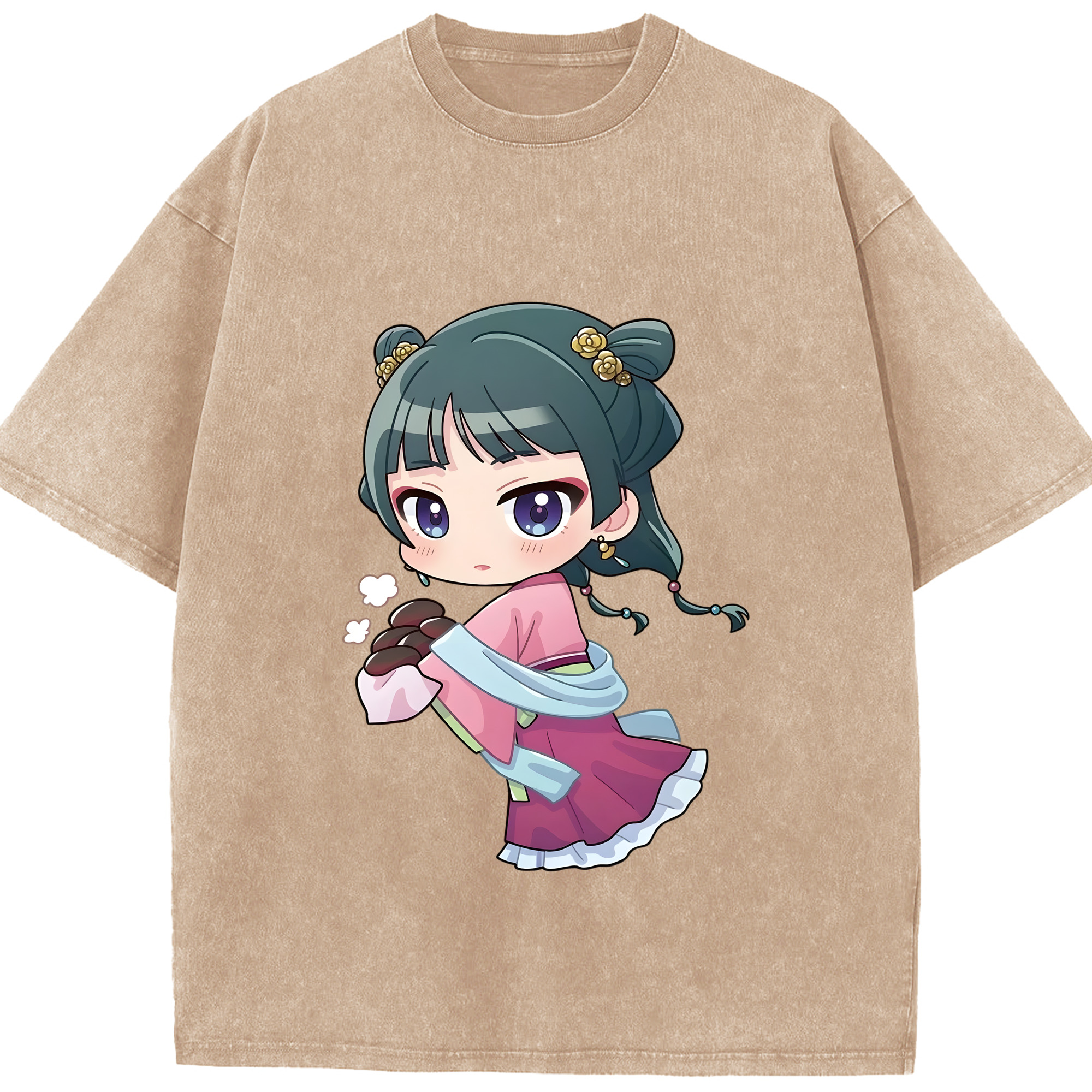 （画像用） 薬屋のひとりごと The Apothecary Diaries 綿100% ヴィンテージ風 半袖Tシャツ（フロントプリント）