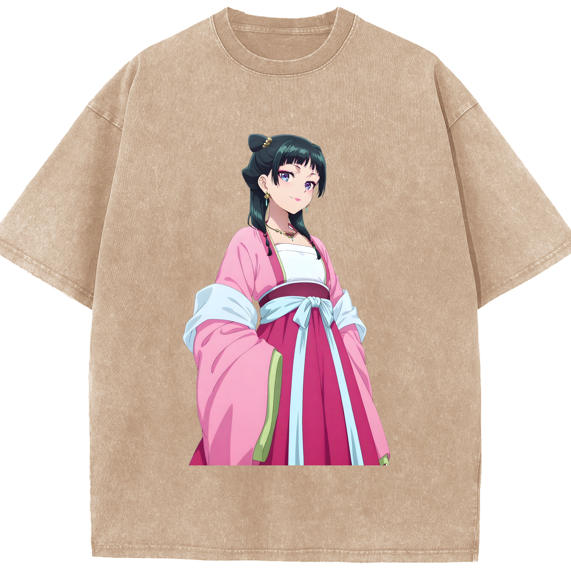 （画像用） 薬屋のひとりごと The Apothecary Diaries 綿100% ヴィンテージ風 半袖Tシャツ（フロントプリント）