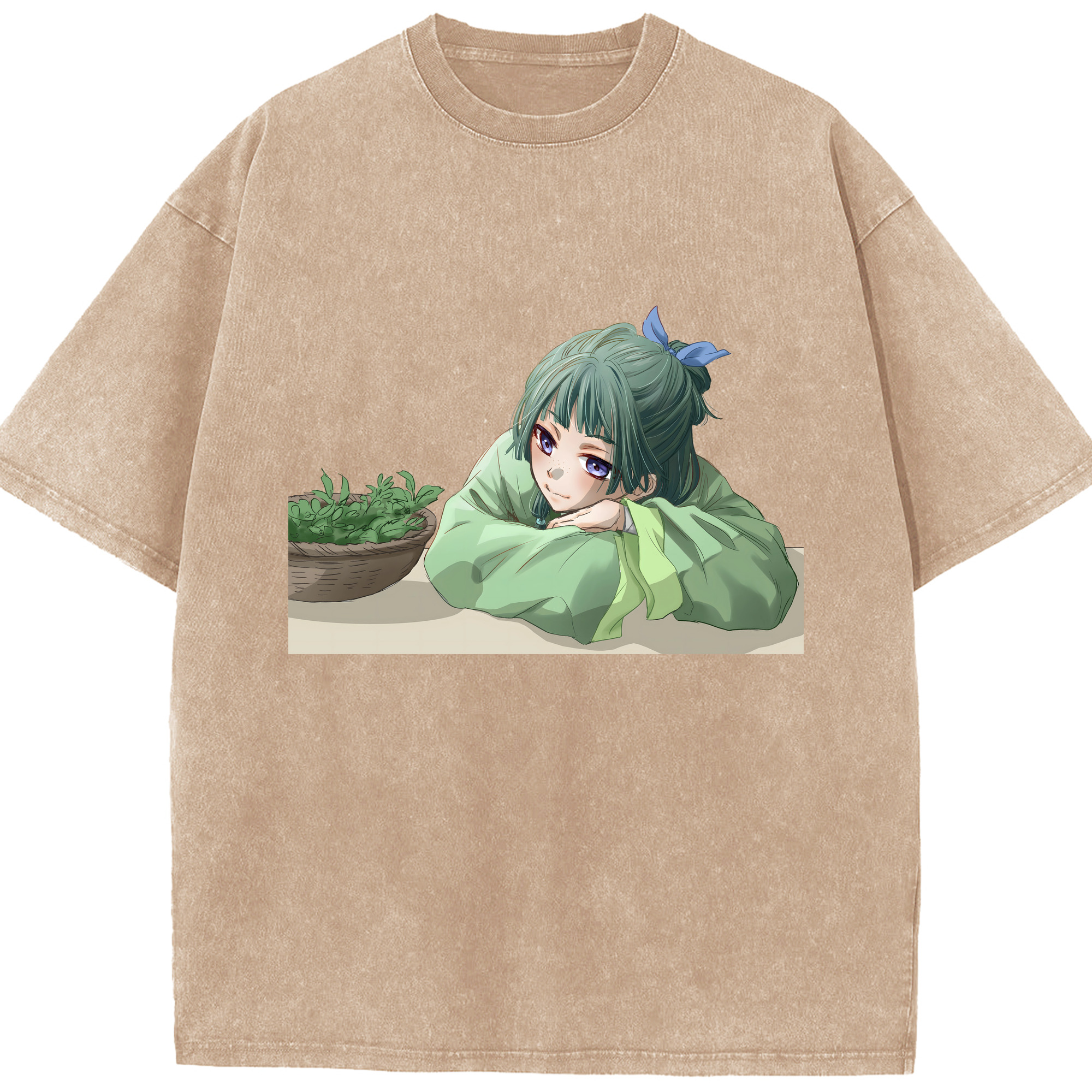 （画像用） 薬屋のひとりごと The Apothecary Diaries 綿100% ヴィンテージ風 半袖Tシャツ（フロントプリント）