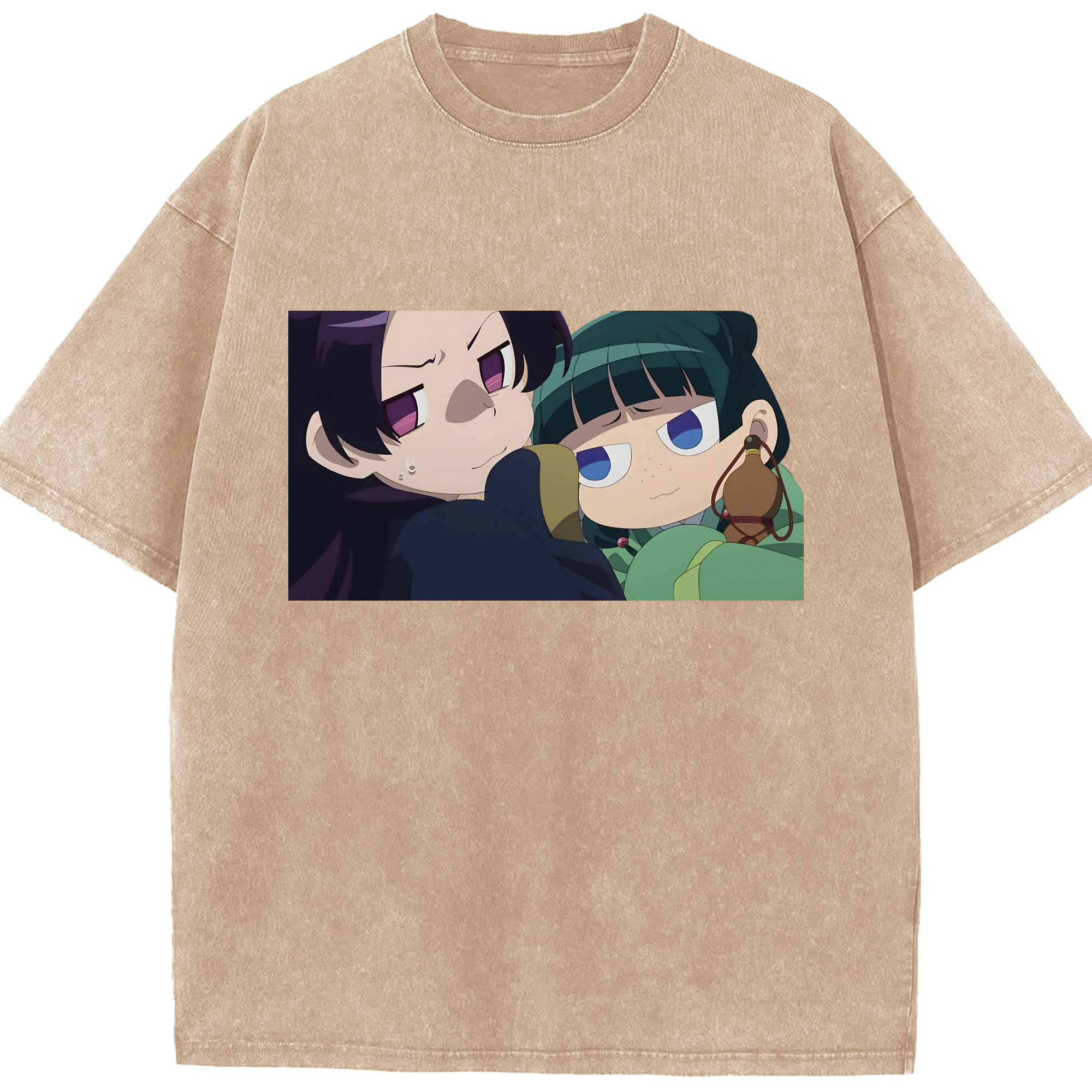 （画像用） 薬屋のひとりごと The Apothecary Diaries 綿100% ヴィンテージ風 半袖Tシャツ（フロントプリント）