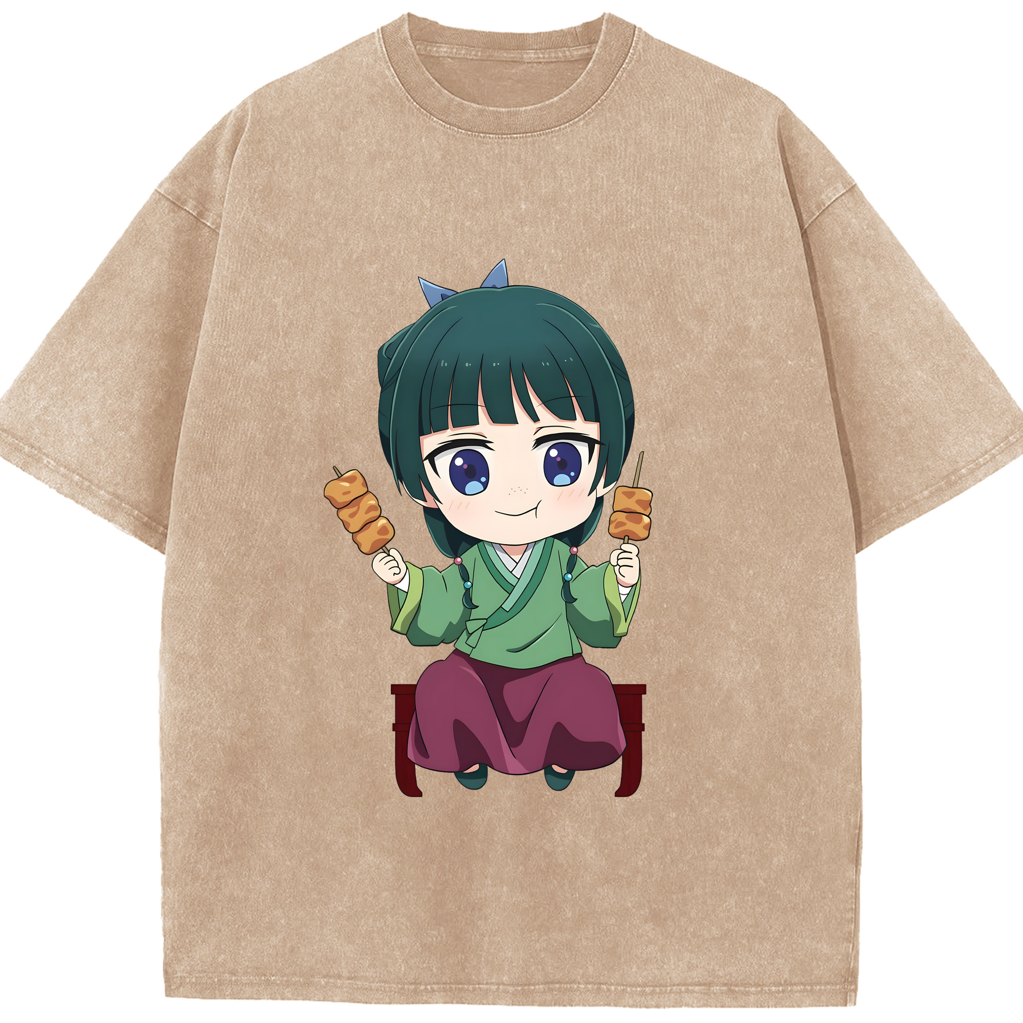 （画像用） 薬屋のひとりごと The Apothecary Diaries 綿100% ヴィンテージ風 半袖Tシャツ（フロントプリント）