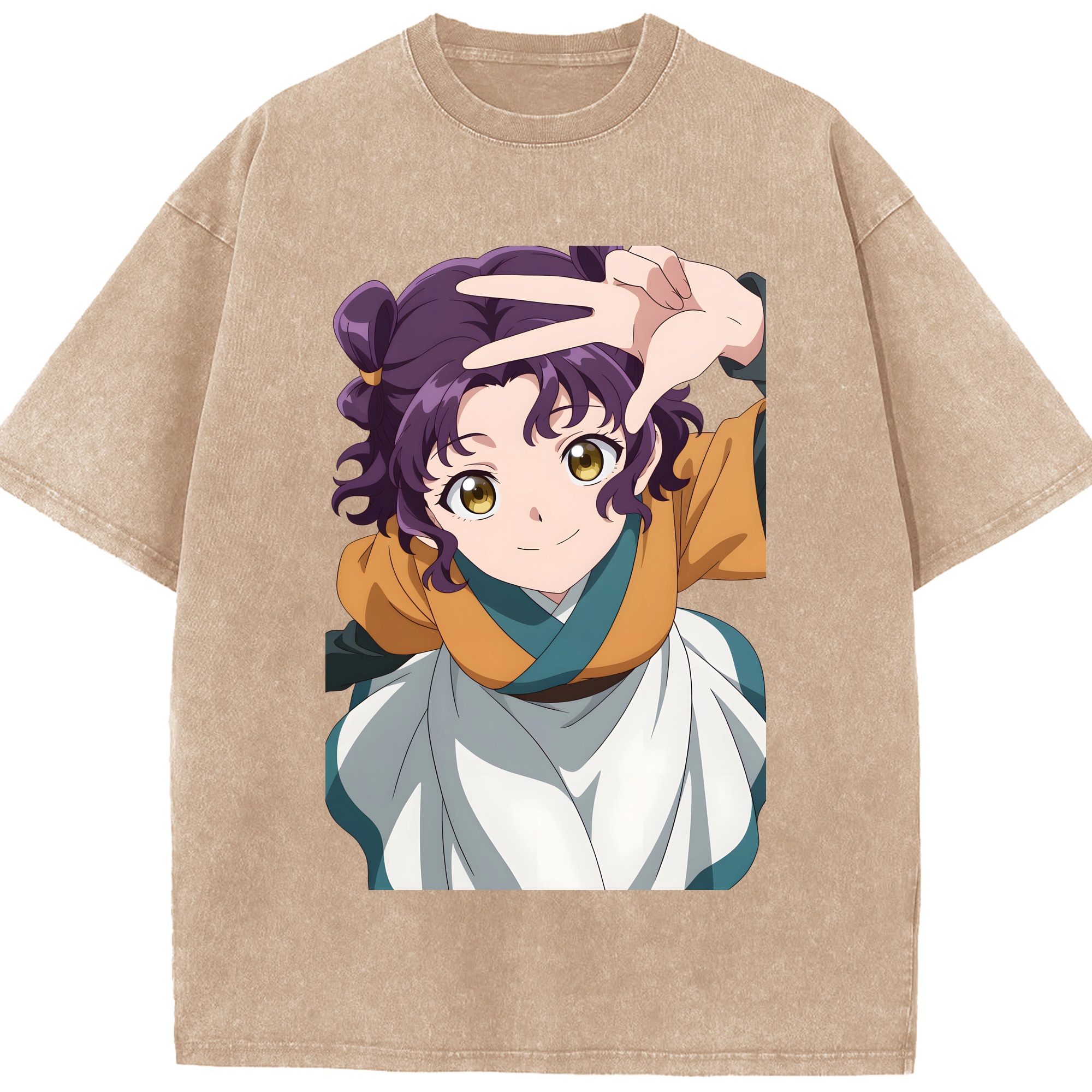 （画像用） 薬屋のひとりごと The Apothecary Diaries 綿100% ヴィンテージ風 半袖Tシャツ（フロントプリント）