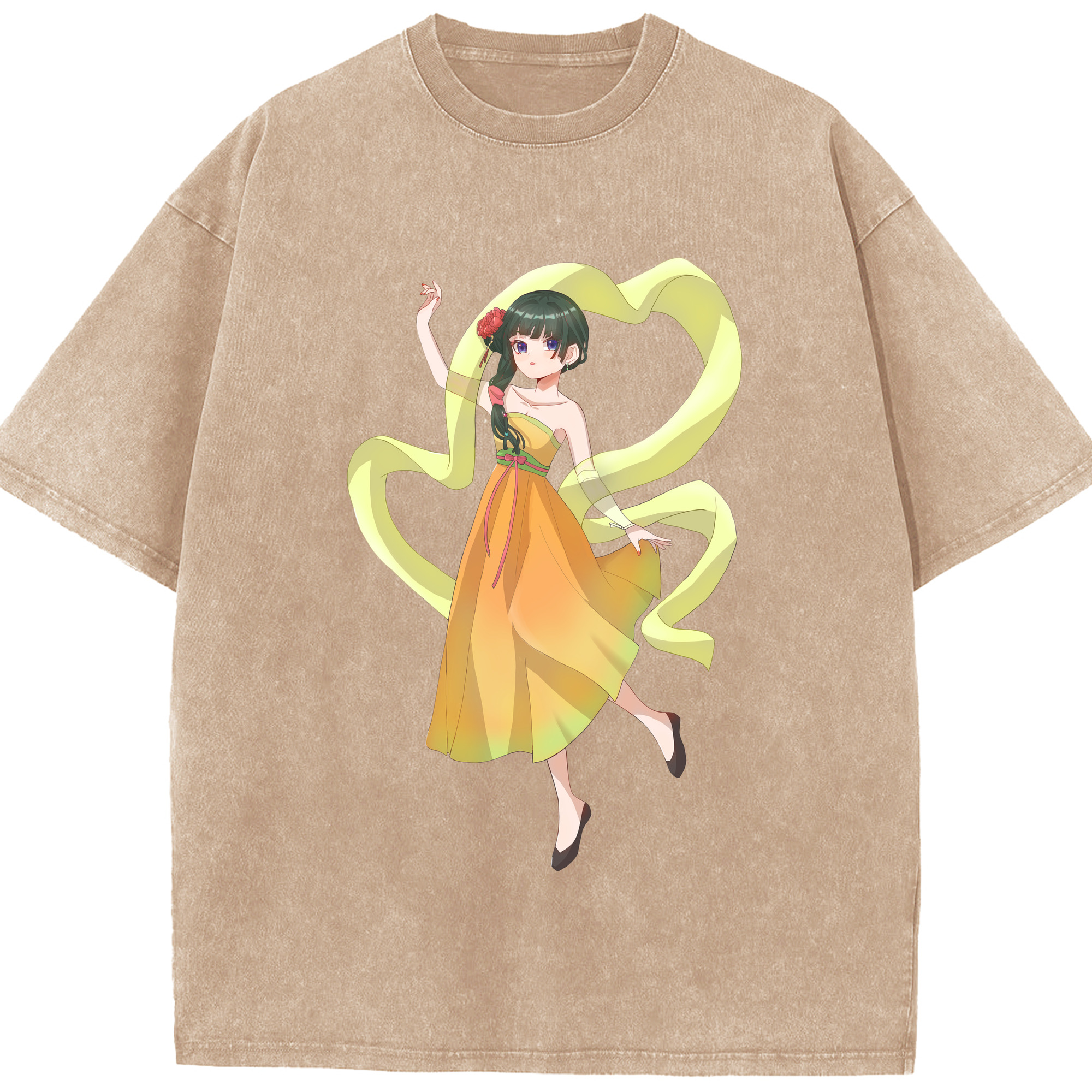 （画像用） 薬屋のひとりごと The Apothecary Diaries 綿100% ヴィンテージ風 半袖Tシャツ（フロントプリント）
