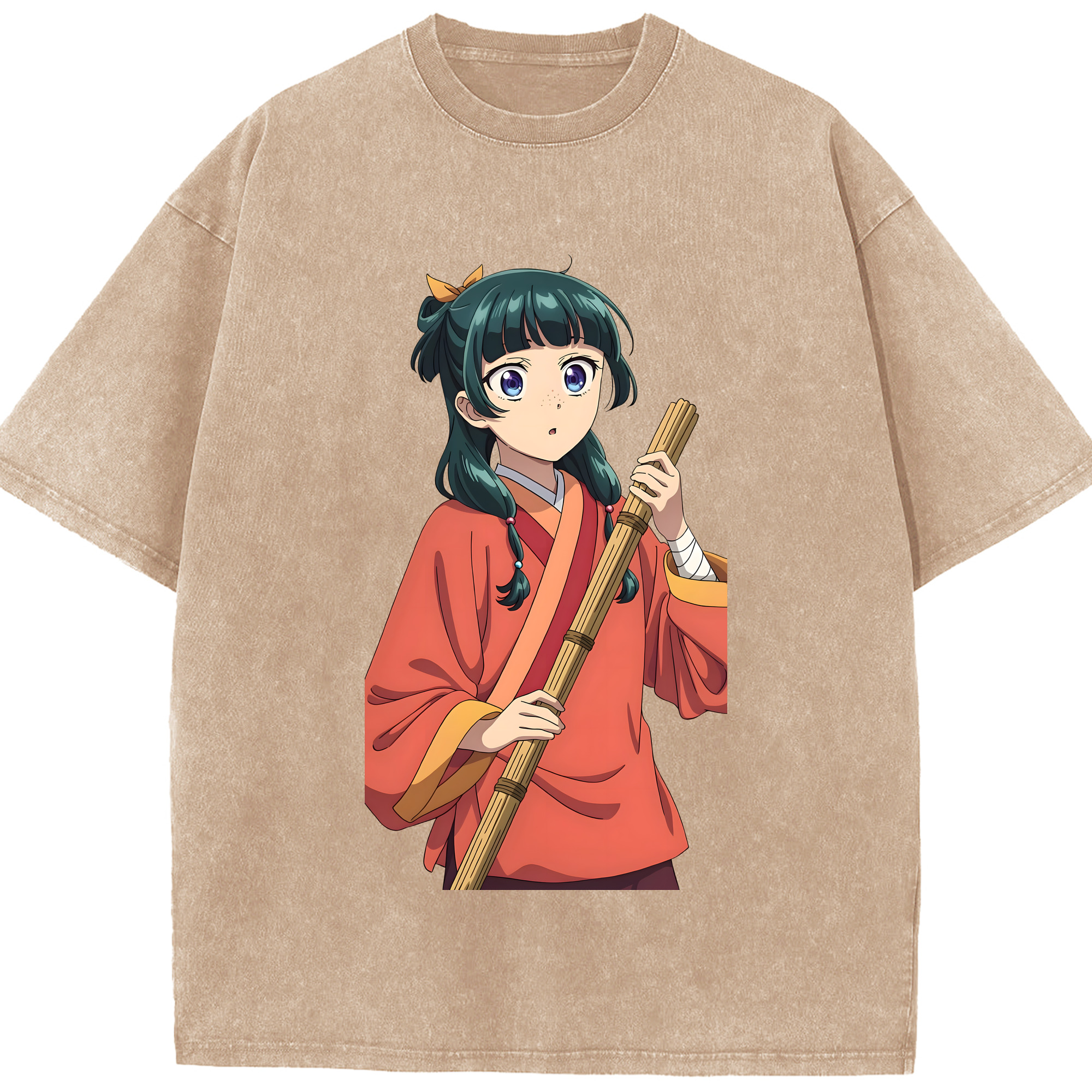 （画像用） 薬屋のひとりごと The Apothecary Diaries 綿100% ヴィンテージ風 半袖Tシャツ（フロントプリント）