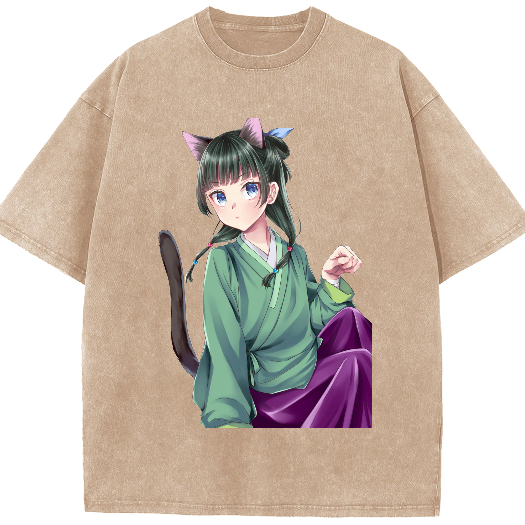 （画像用） 薬屋のひとりごと The Apothecary Diaries 綿100% ヴィンテージ風 半袖Tシャツ（フロントプリント）