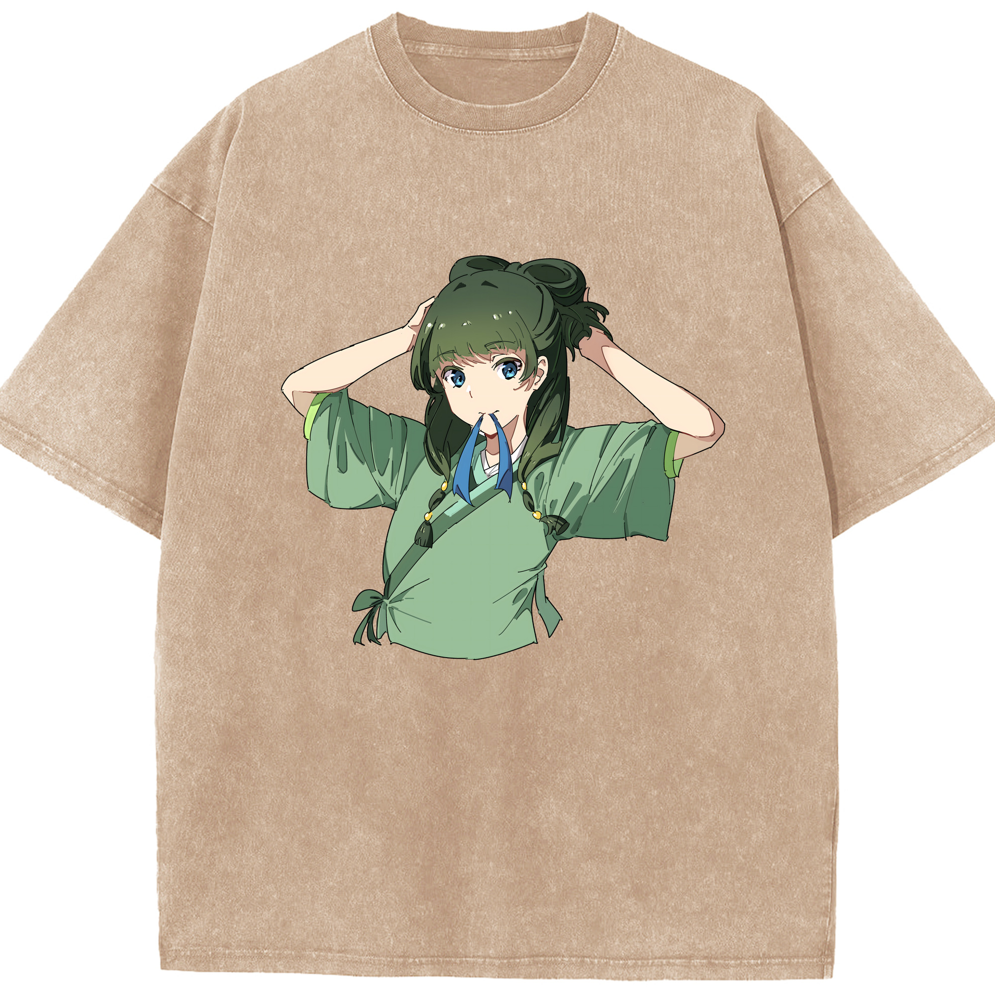 （画像用） 薬屋のひとりごと The Apothecary Diaries 綿100% ヴィンテージ風 半袖Tシャツ（フロントプリント）