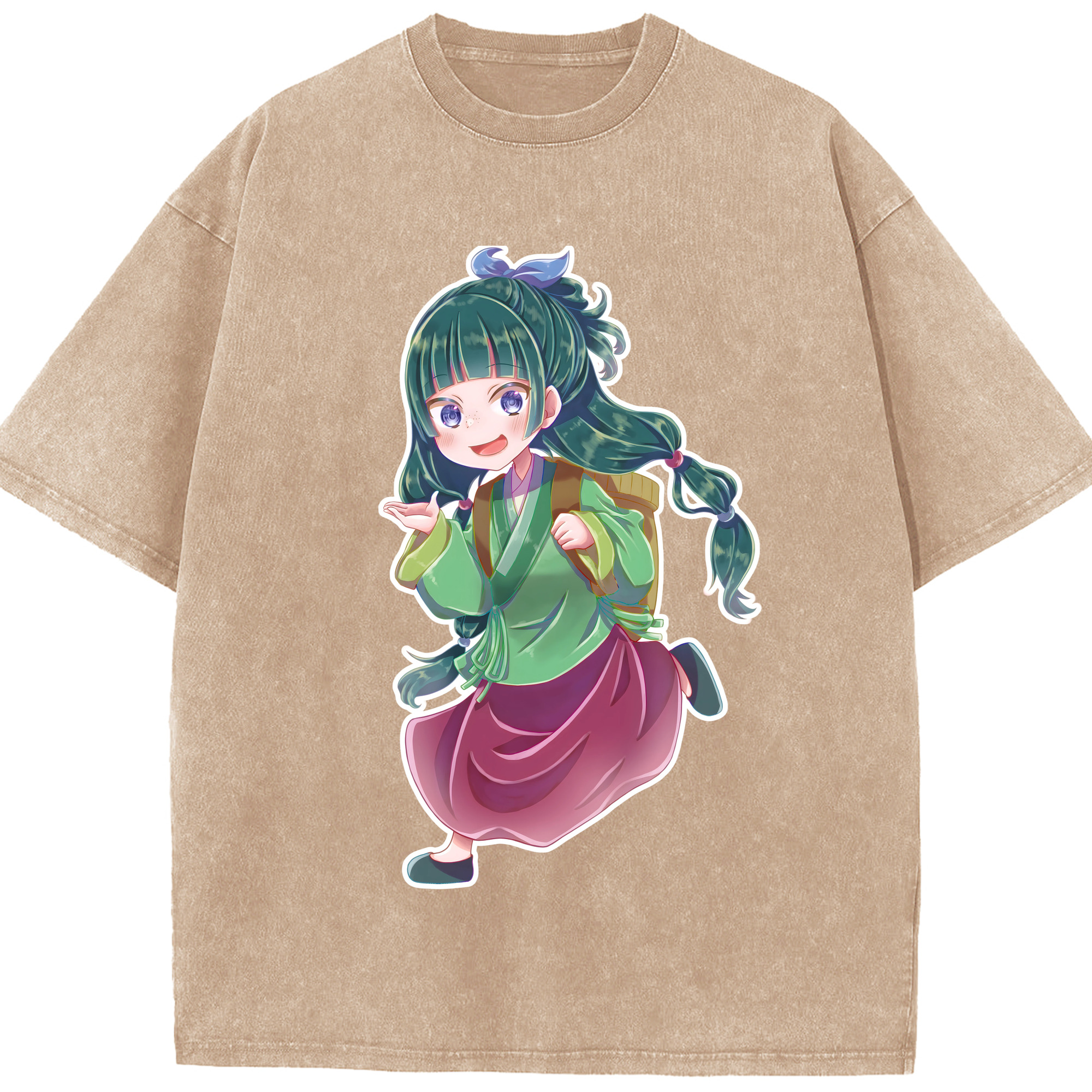 （画像用） 薬屋のひとりごと The Apothecary Diaries 綿100% ヴィンテージ風 半袖Tシャツ（フロントプリント）