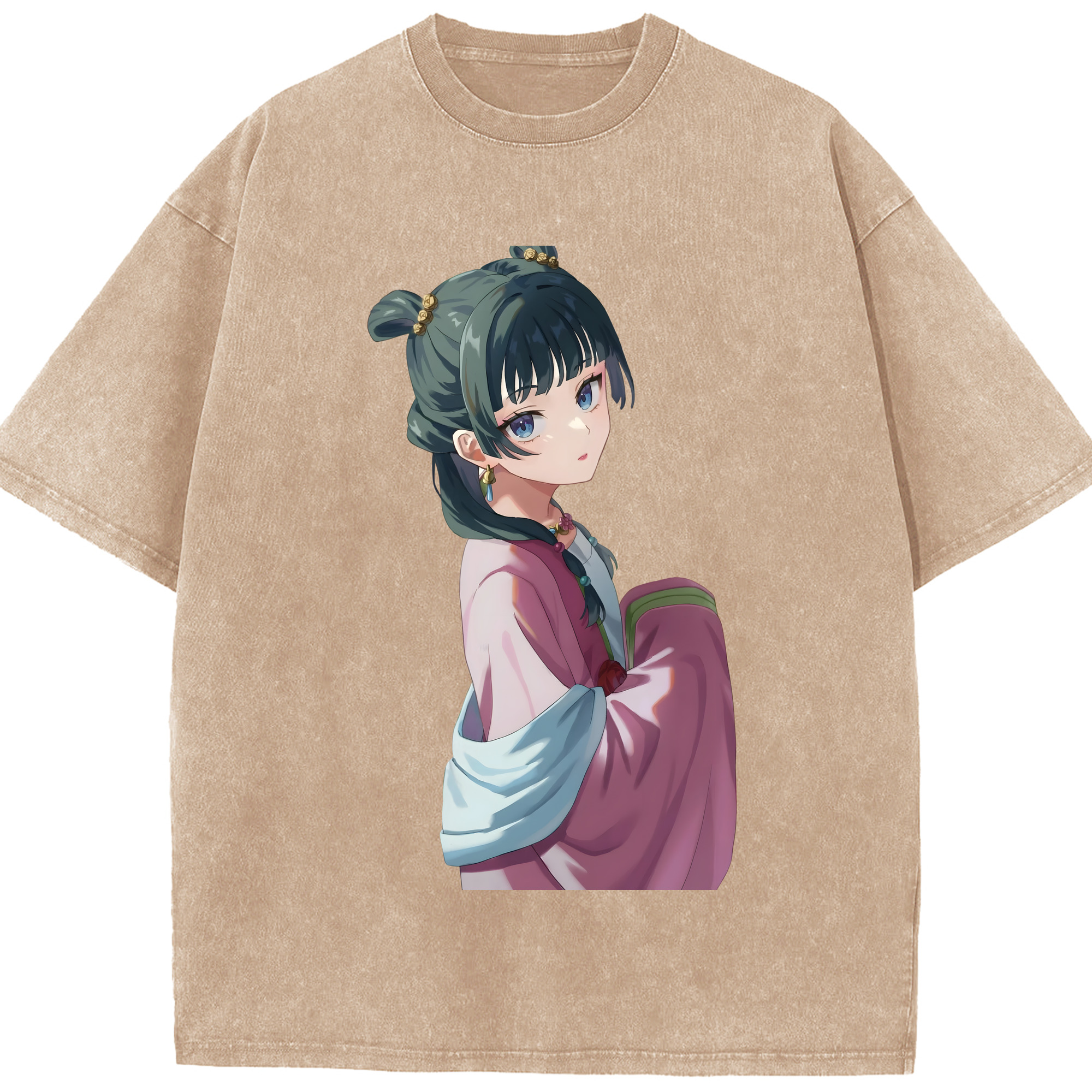 （画像用） 薬屋のひとりごと The Apothecary Diaries 綿100% ヴィンテージ風 半袖Tシャツ（フロントプリント）