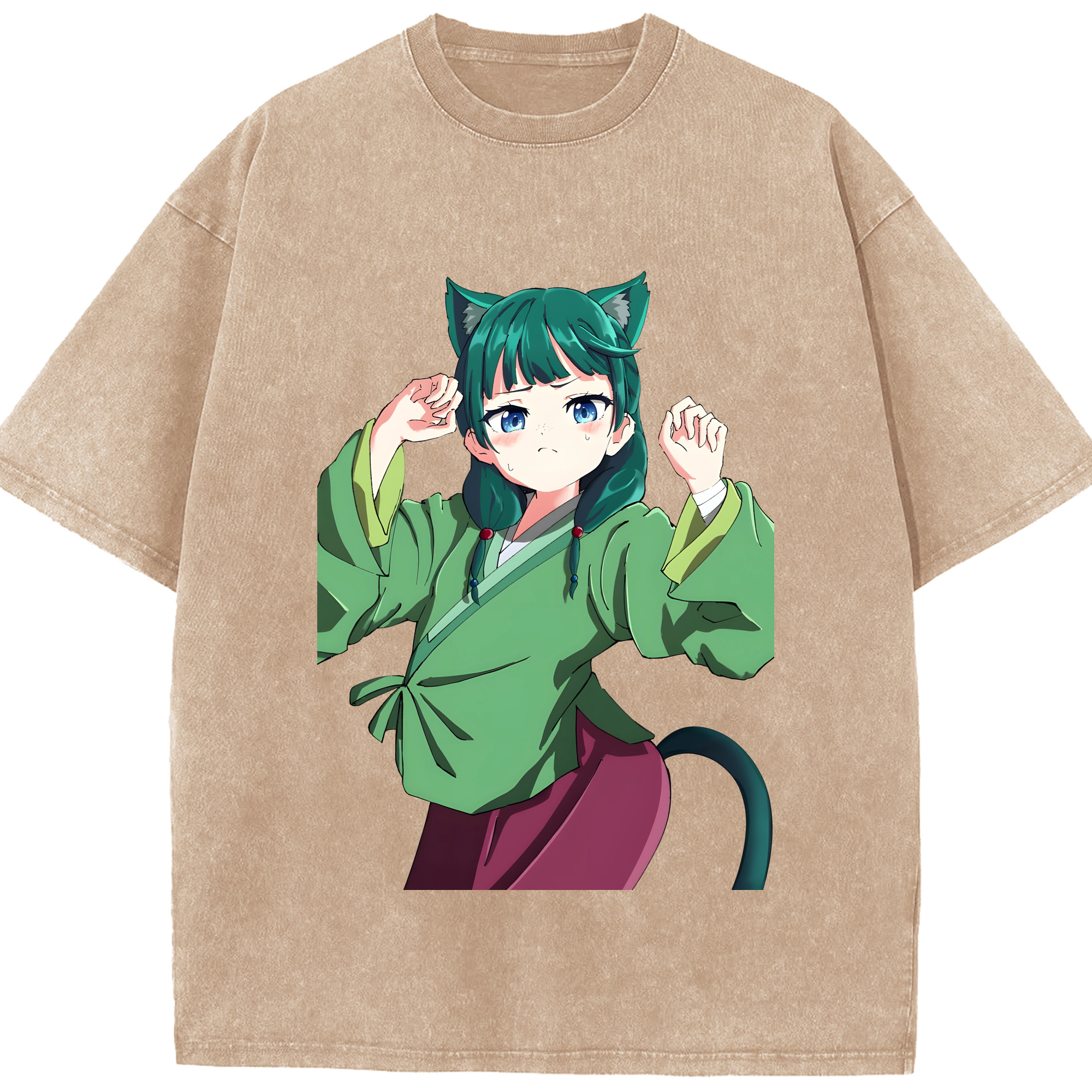（画像用） 薬屋のひとりごと The Apothecary Diaries 綿100% ヴィンテージ風 半袖Tシャツ（フロントプリント）