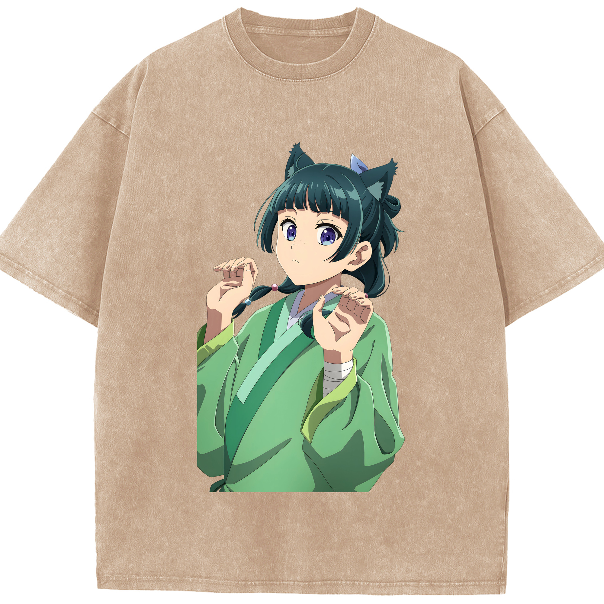（画像用） 薬屋のひとりごと The Apothecary Diaries 綿100% ヴィンテージ風 半袖Tシャツ（フロントプリント）