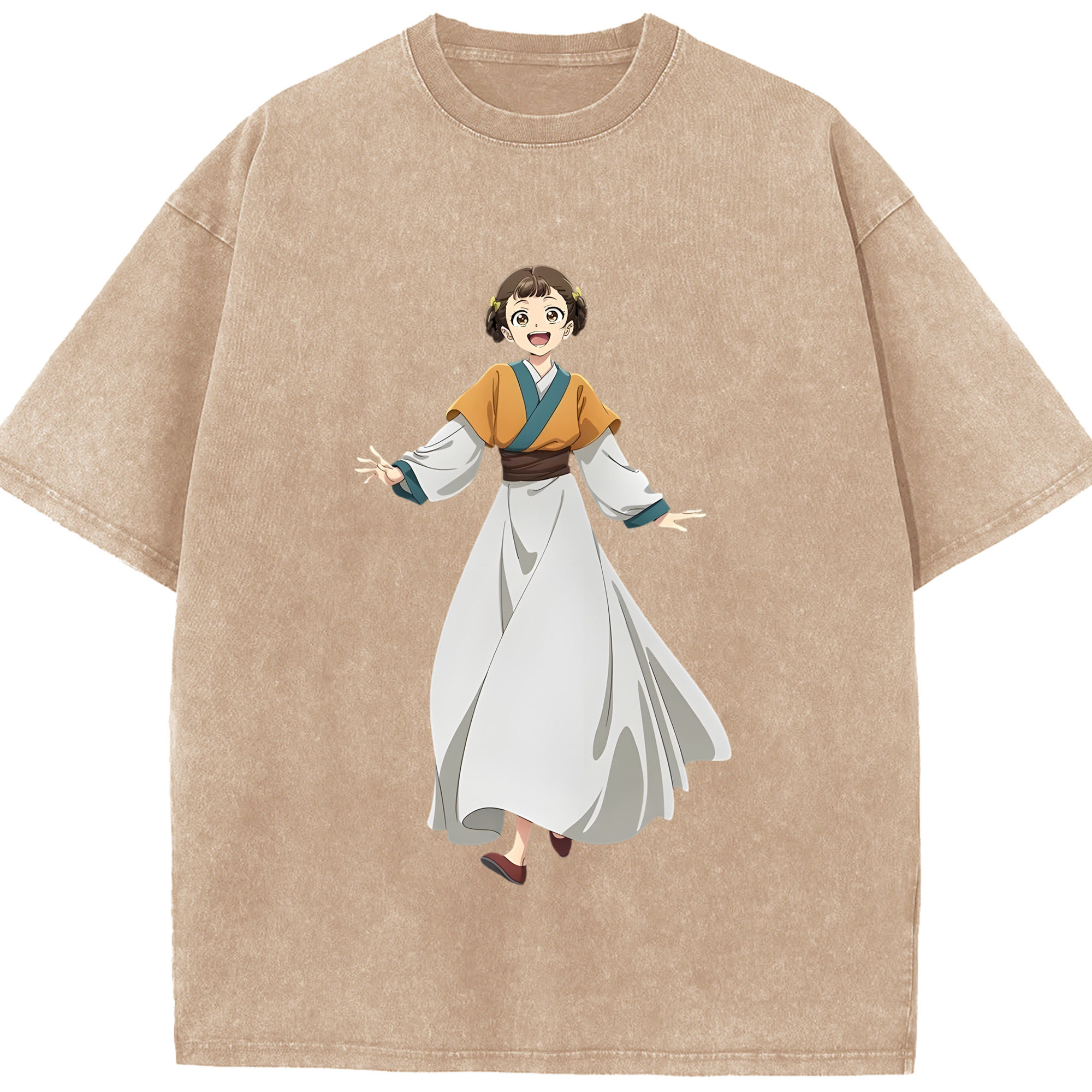（画像用） 薬屋のひとりごと The Apothecary Diaries 綿100% ヴィンテージ風 半袖Tシャツ（フロントプリント）