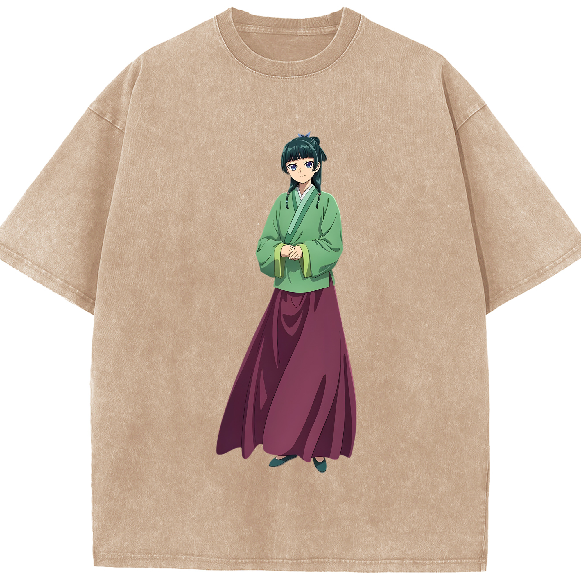 （画像用） 薬屋のひとりごと The Apothecary Diaries 綿100% ヴィンテージ風 半袖Tシャツ（フロントプリント）