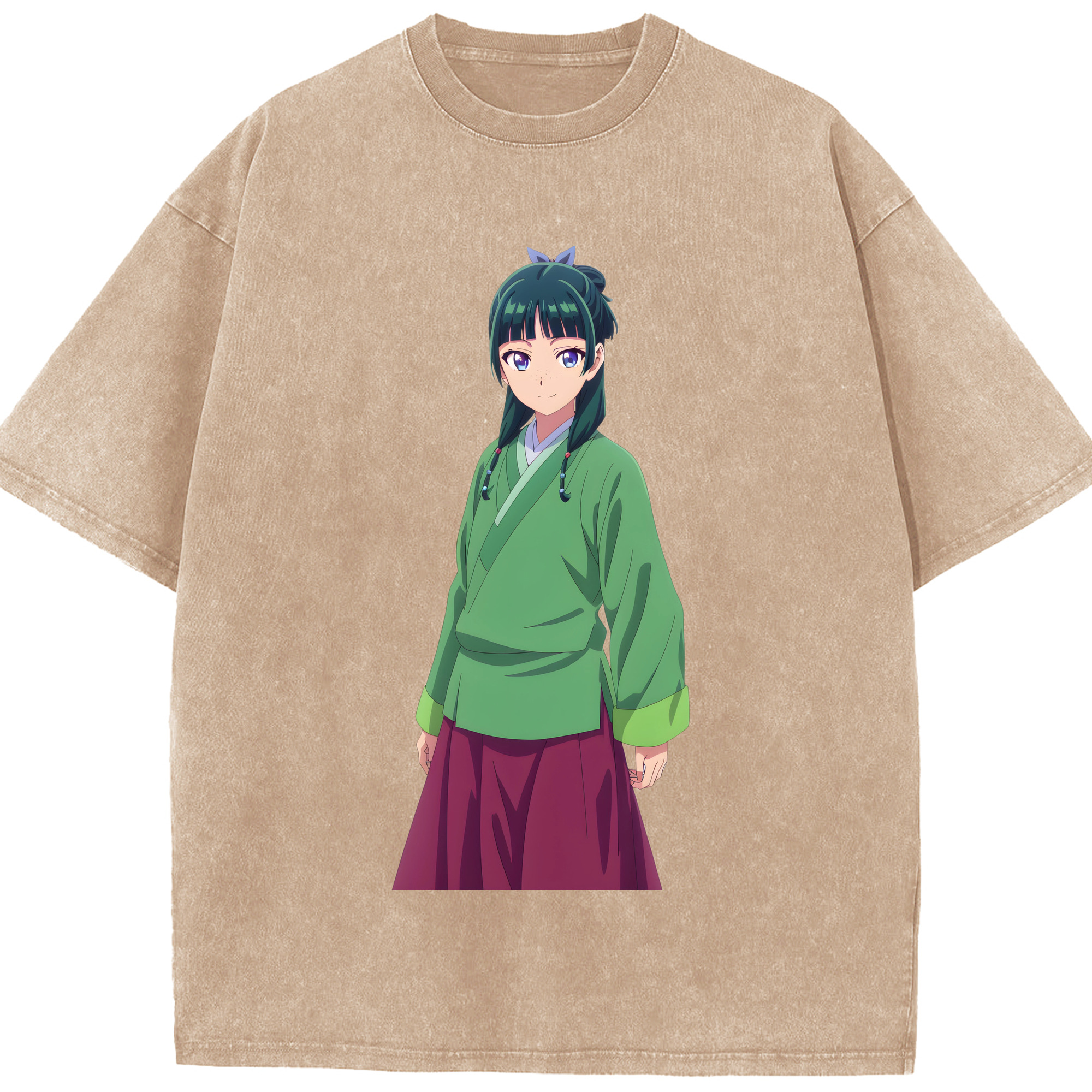 （画像用） 薬屋のひとりごと The Apothecary Diaries 綿100% ヴィンテージ風 半袖Tシャツ（フロントプリント）