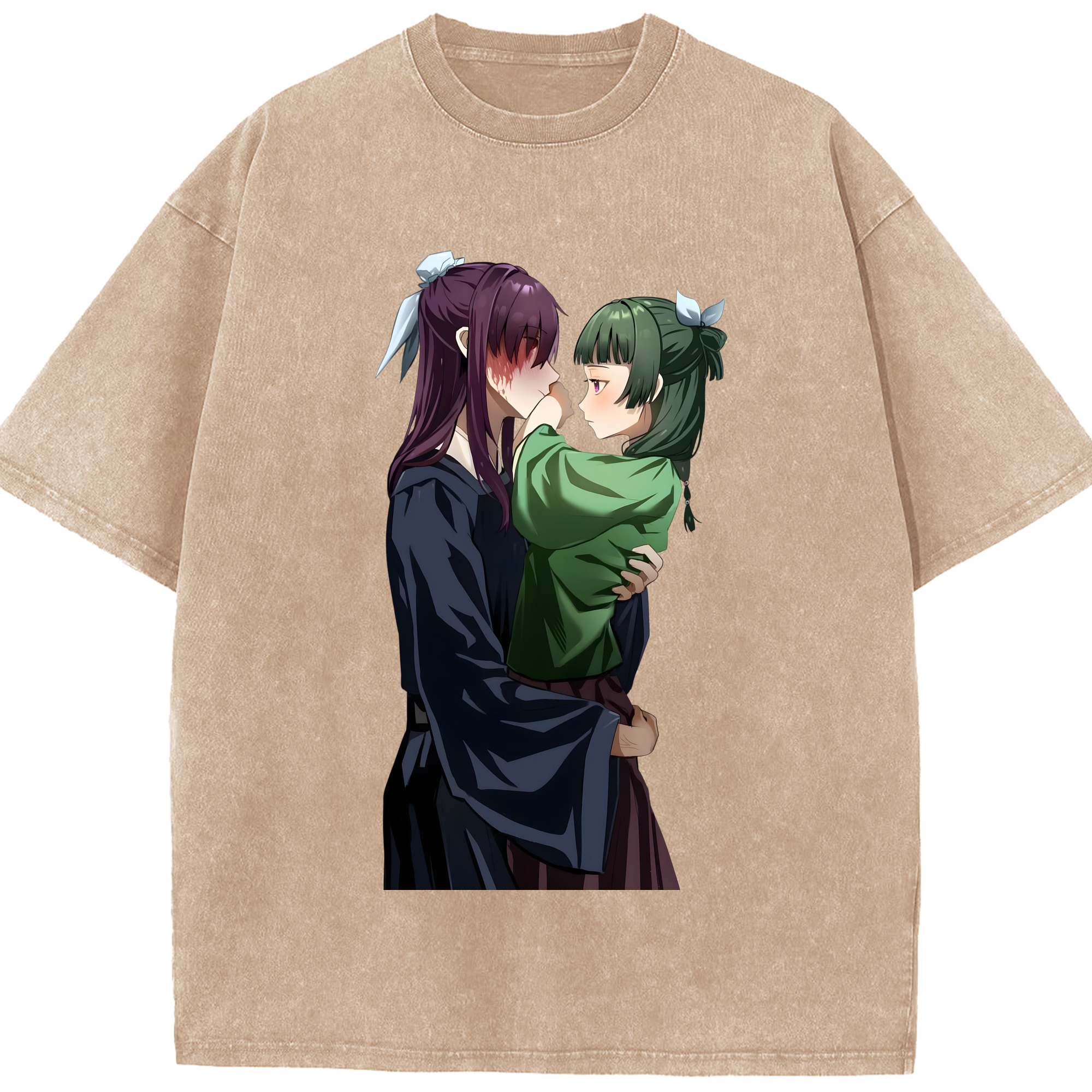 （画像用） 薬屋のひとりごと The Apothecary Diaries 綿100% ヴィンテージ風 半袖Tシャツ（フロントプリント）
