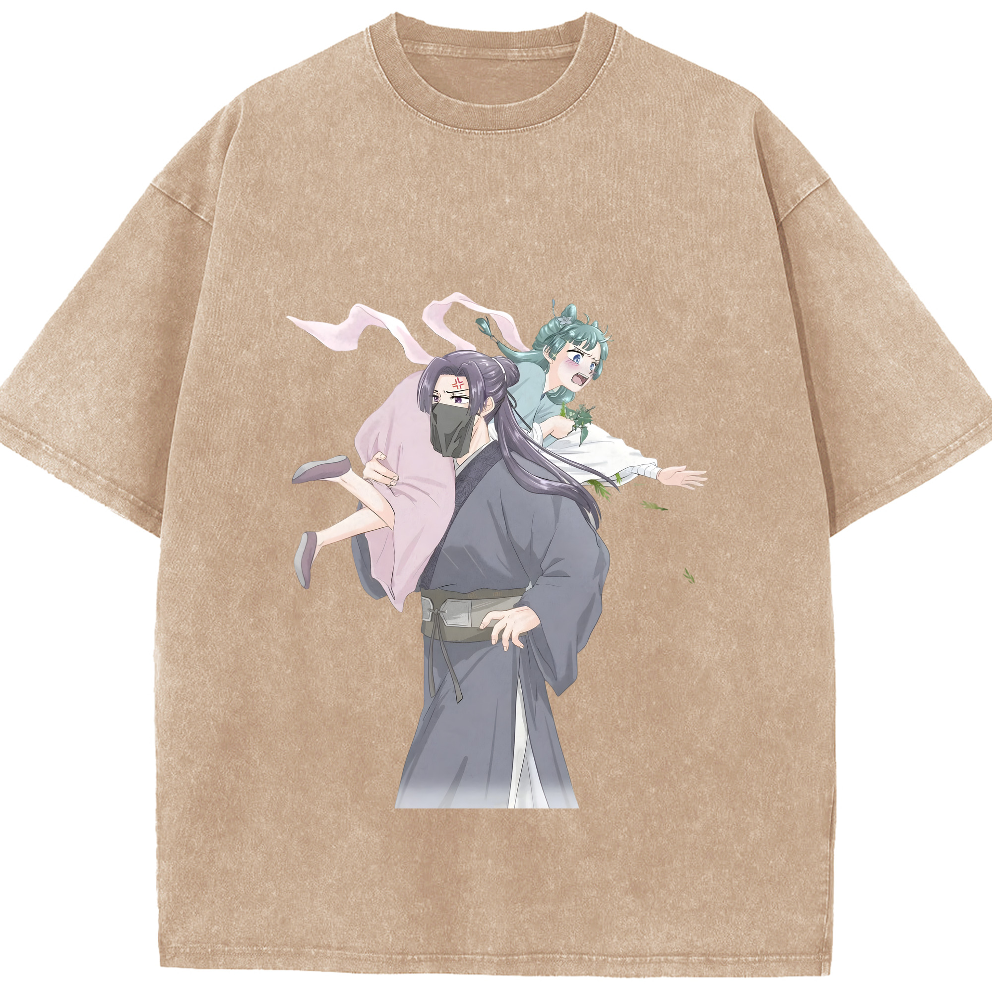 （画像用） 薬屋のひとりごと The Apothecary Diaries 綿100% ヴィンテージ風 半袖Tシャツ（フロントプリント）
