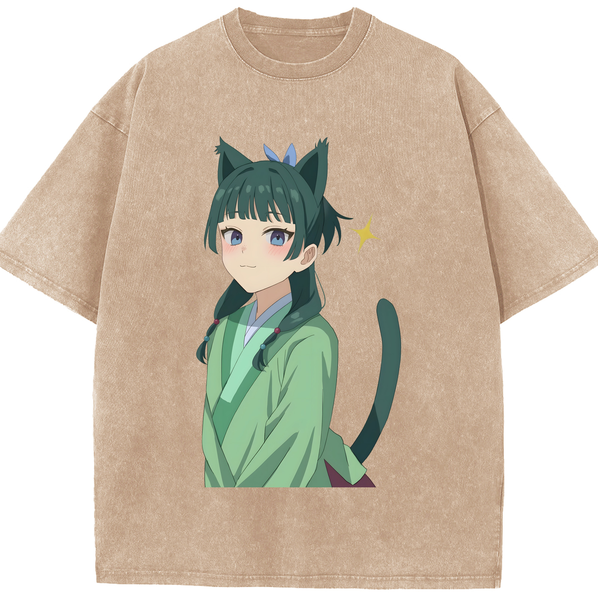 （画像用） 薬屋のひとりごと The Apothecary Diaries 綿100% ヴィンテージ風 半袖Tシャツ（フロントプリント）