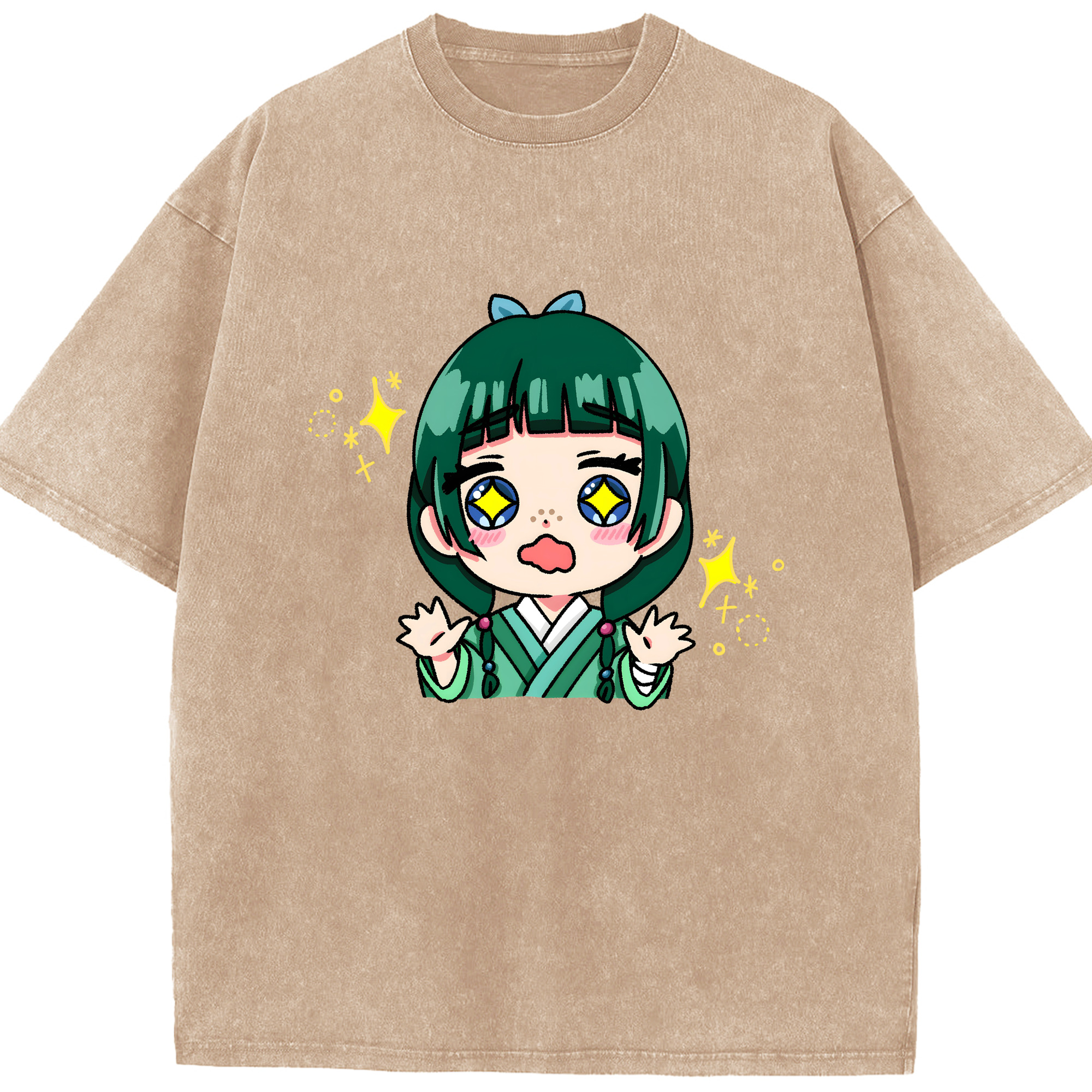 （画像用） 薬屋のひとりごと The Apothecary Diaries 綿100% ヴィンテージ風 半袖Tシャツ（フロントプリント）