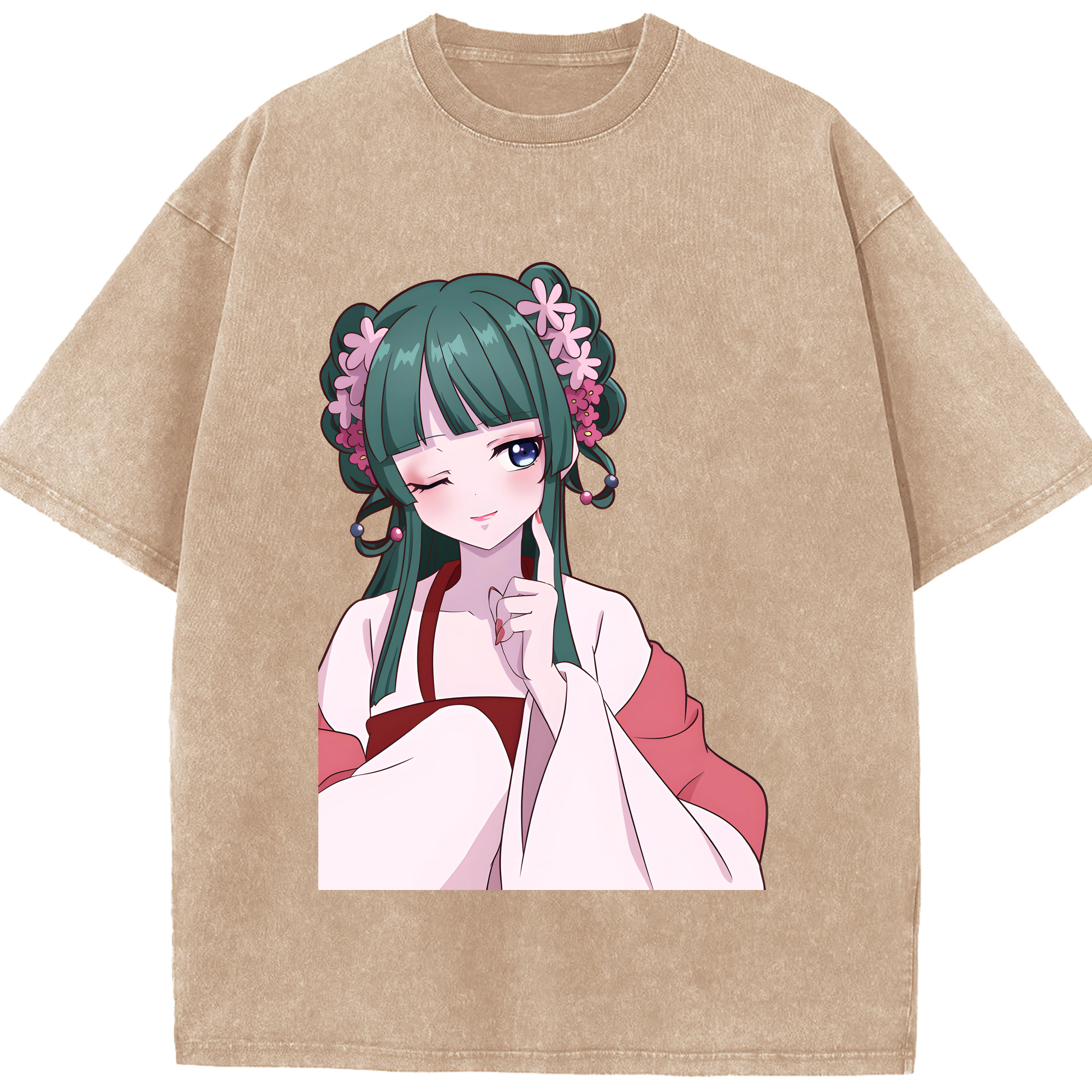 （画像用） 薬屋のひとりごと The Apothecary Diaries 綿100% ヴィンテージ風 半袖Tシャツ（フロントプリント）