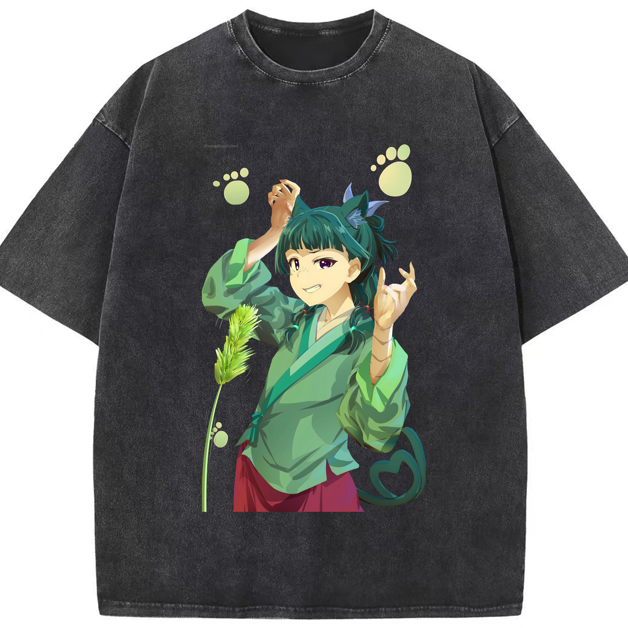 （画像用） 薬屋のひとりごと The Apothecary Diaries 綿100% ヴィンテージ風 半袖Tシャツ（フロントプリント）