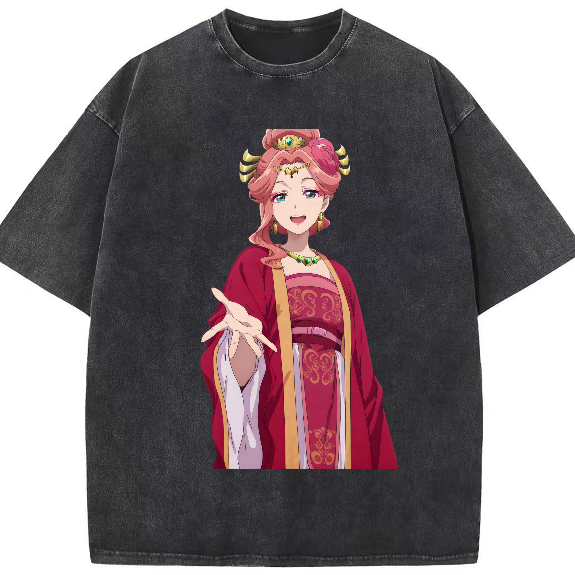 （画像用） 薬屋のひとりごと The Apothecary Diaries 綿100% ヴィンテージ風 半袖Tシャツ（フロントプリント）