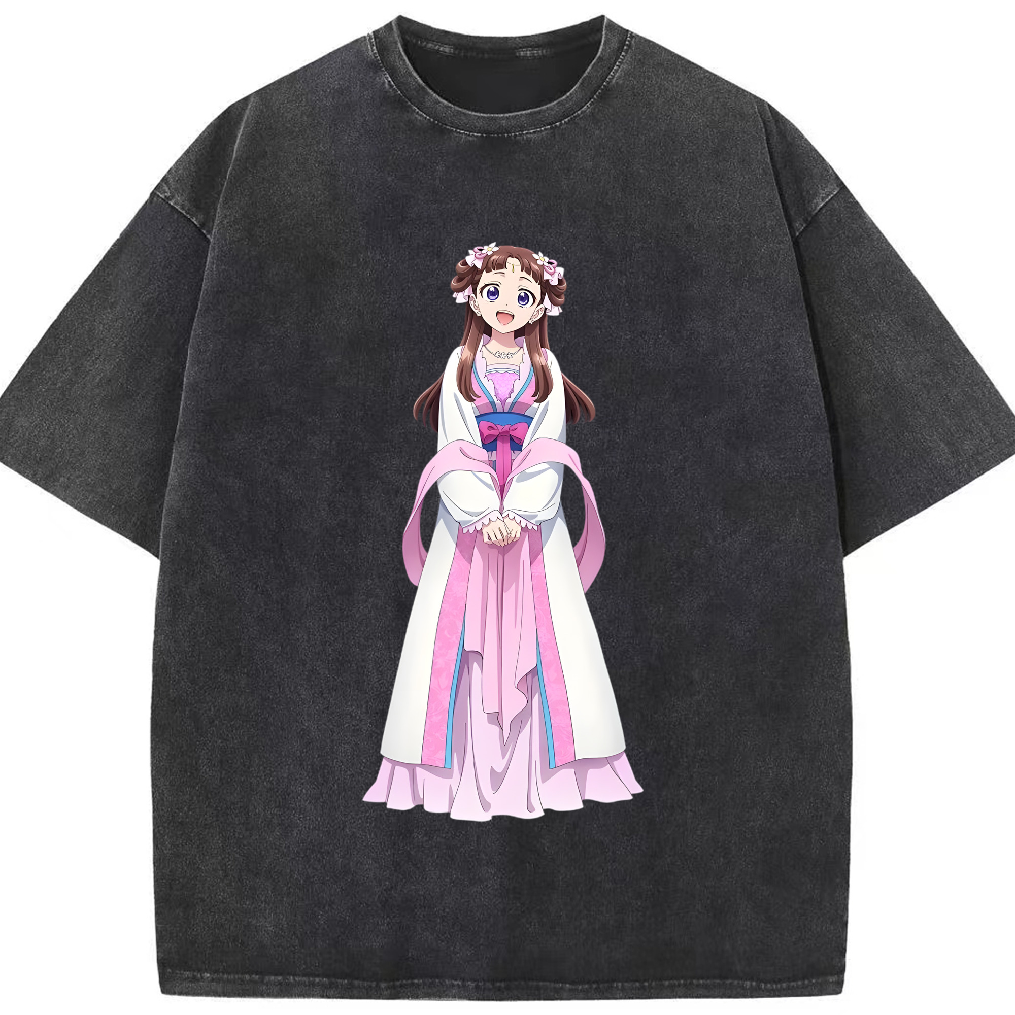 （画像用） 薬屋のひとりごと The Apothecary Diaries 綿100% ヴィンテージ風 半袖Tシャツ（フロントプリント）