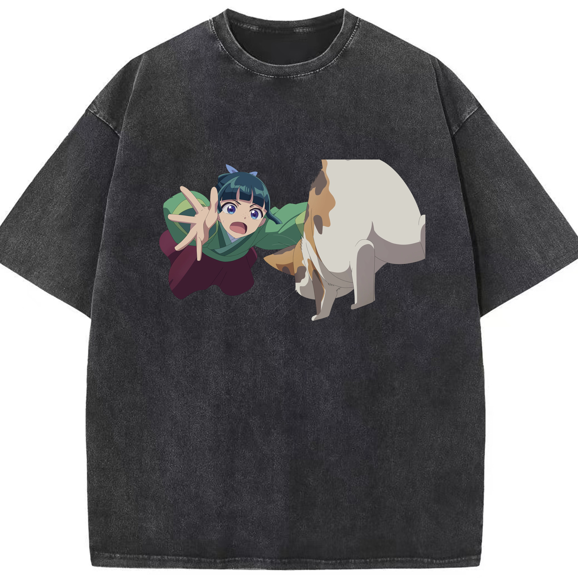 （画像用） 薬屋のひとりごと The Apothecary Diaries 綿100% ヴィンテージ風 半袖Tシャツ（フロントプリント）