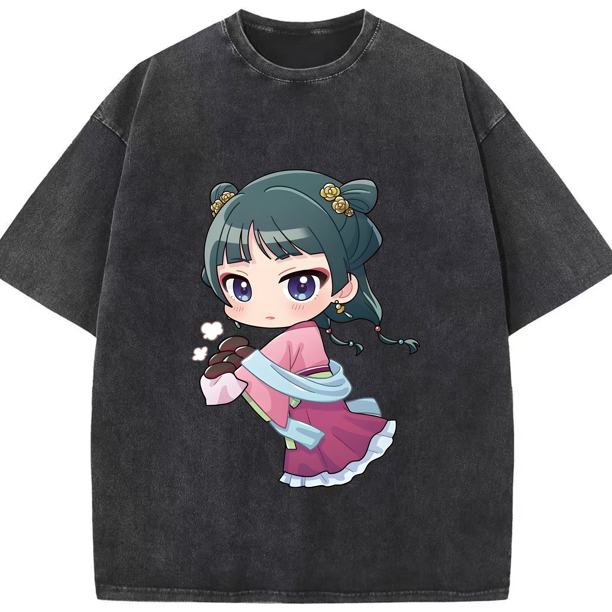 （画像用） 薬屋のひとりごと The Apothecary Diaries 綿100% ヴィンテージ風 半袖Tシャツ（フロントプリント）