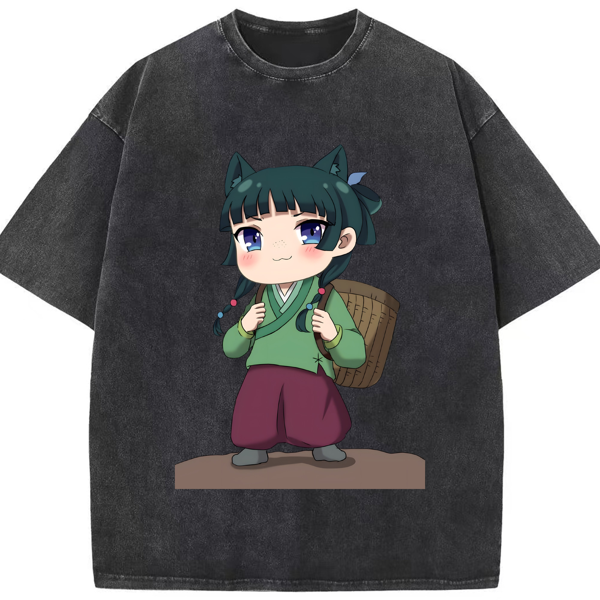 （画像用） 薬屋のひとりごと The Apothecary Diaries 綿100% ヴィンテージ風 半袖Tシャツ（フロントプリント）