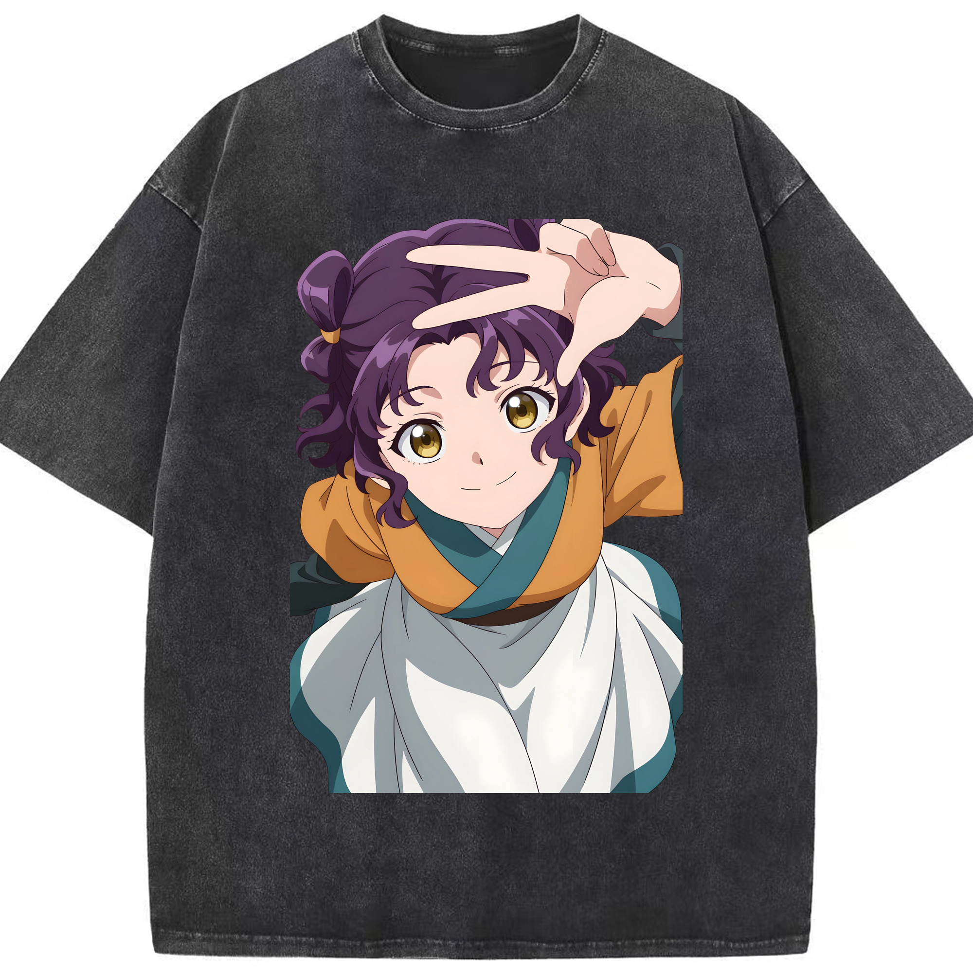 （画像用） 薬屋のひとりごと The Apothecary Diaries 綿100% ヴィンテージ風 半袖Tシャツ（フロントプリント）