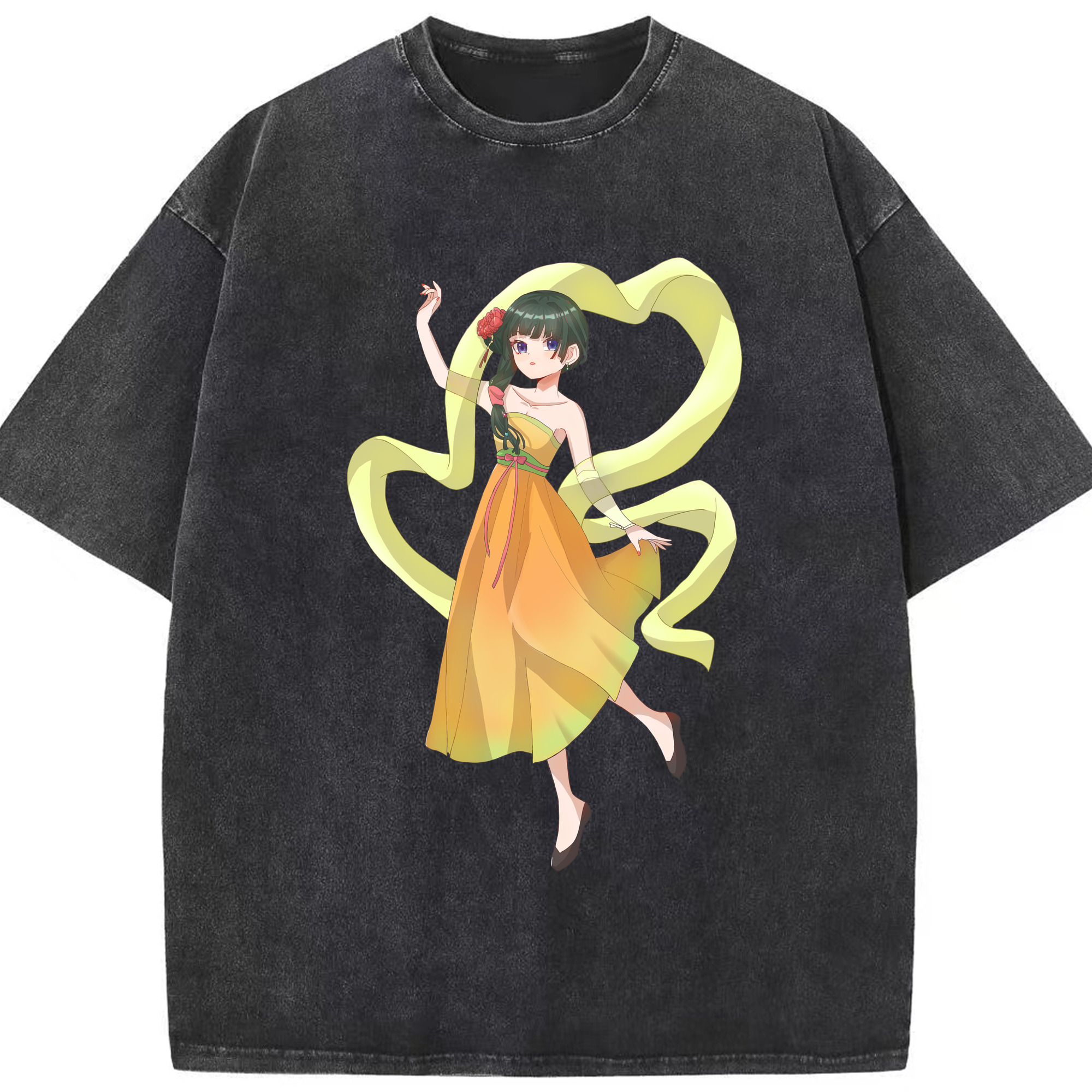 （画像用） 薬屋のひとりごと The Apothecary Diaries 綿100% ヴィンテージ風 半袖Tシャツ（フロントプリント）