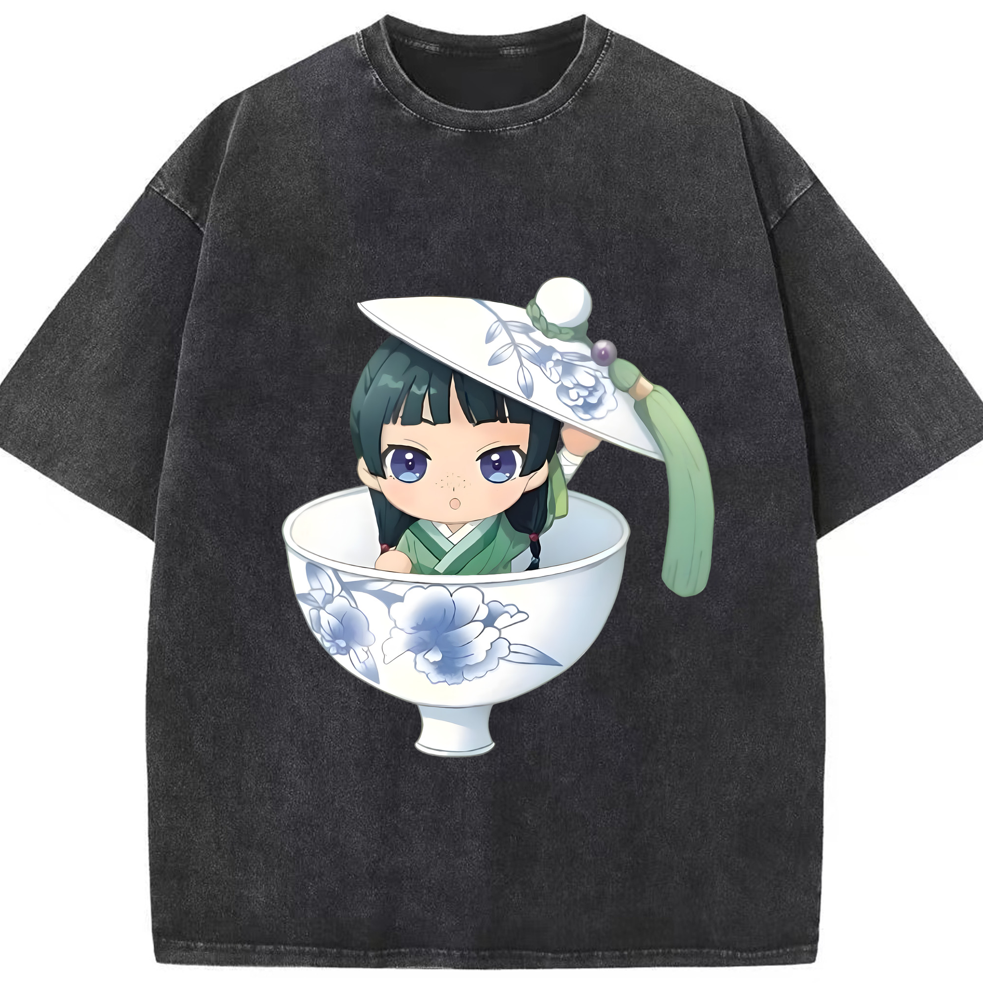 （画像用） 薬屋のひとりごと The Apothecary Diaries 綿100% ヴィンテージ風 半袖Tシャツ（フロントプリント）