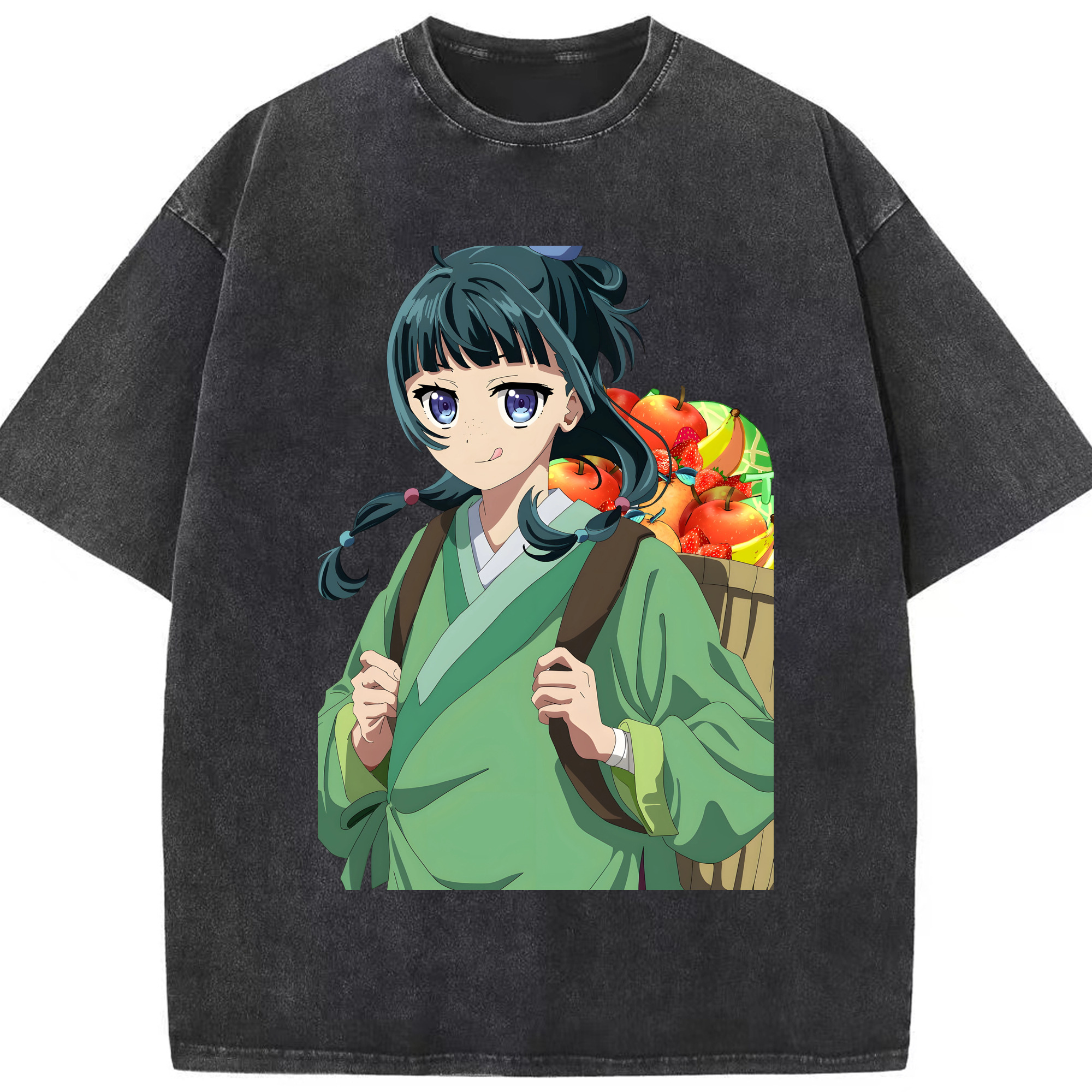 （画像用） 薬屋のひとりごと The Apothecary Diaries 綿100% ヴィンテージ風 半袖Tシャツ（フロントプリント）