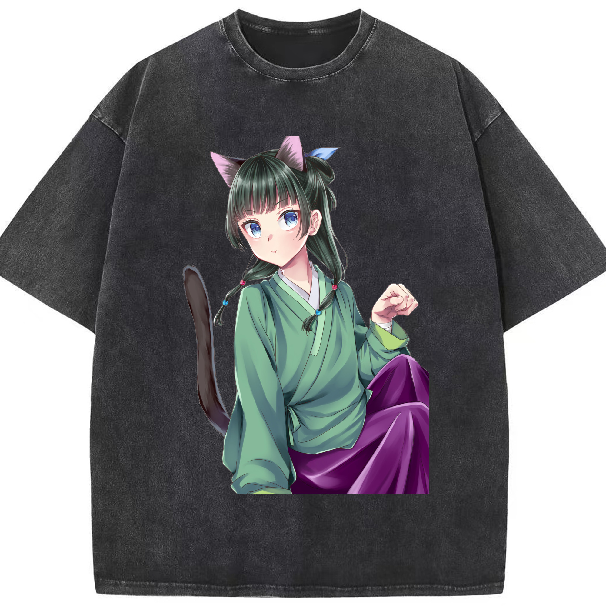 （画像用） 薬屋のひとりごと The Apothecary Diaries 綿100% ヴィンテージ風 半袖Tシャツ（フロントプリント）