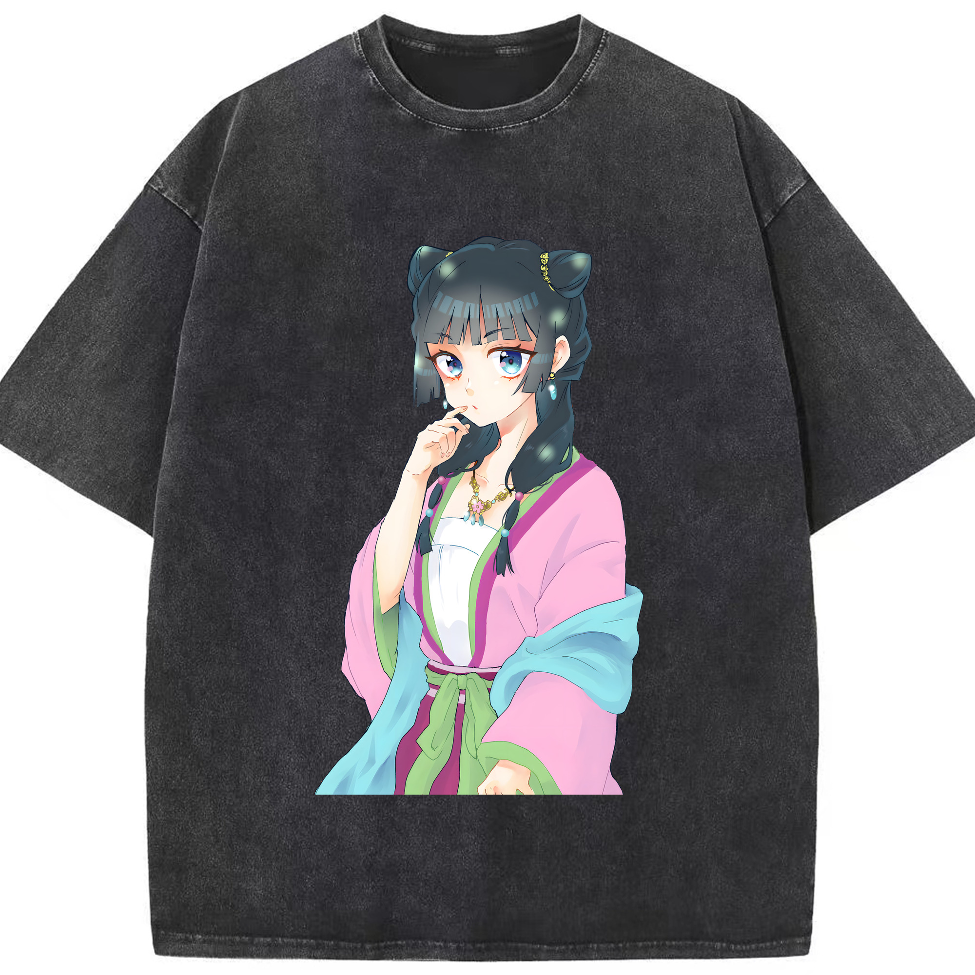 （画像用） 薬屋のひとりごと The Apothecary Diaries 綿100% ヴィンテージ風 半袖Tシャツ（フロントプリント）