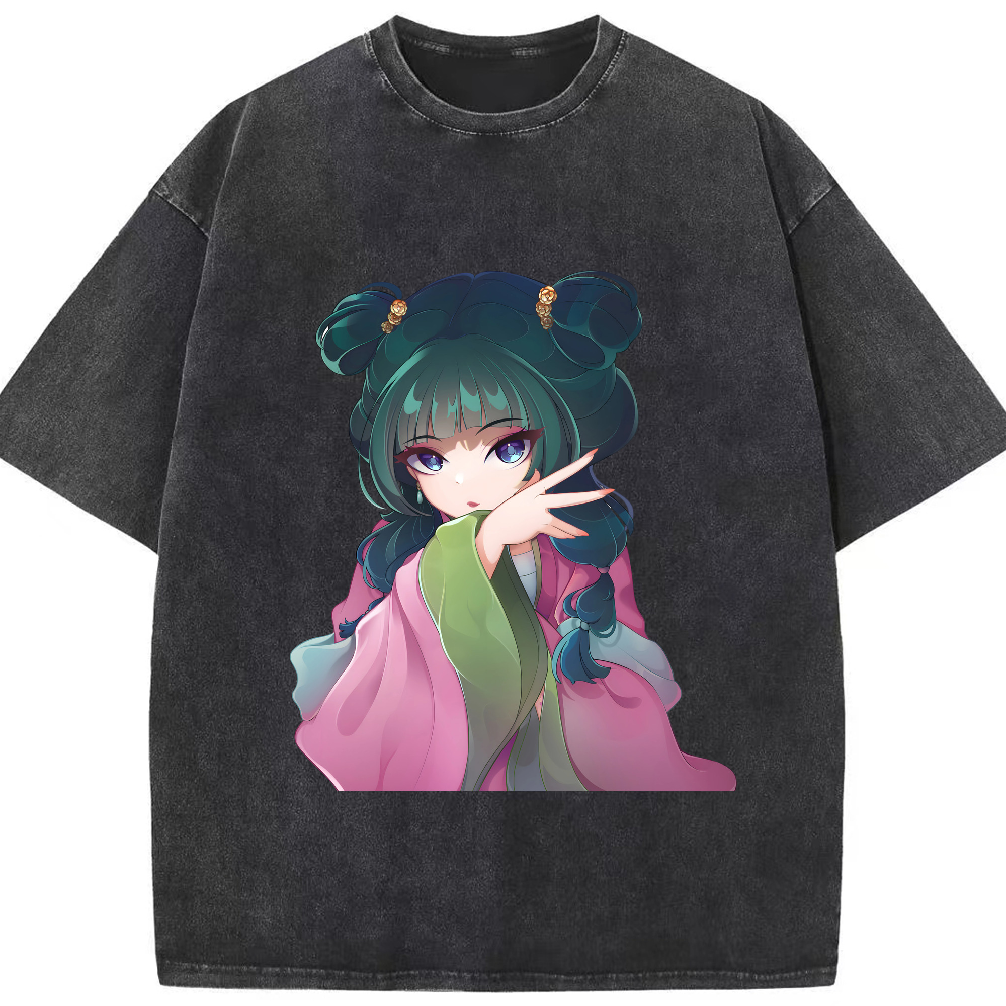 （画像用） 薬屋のひとりごと The Apothecary Diaries 綿100% ヴィンテージ風 半袖Tシャツ（フロントプリント）