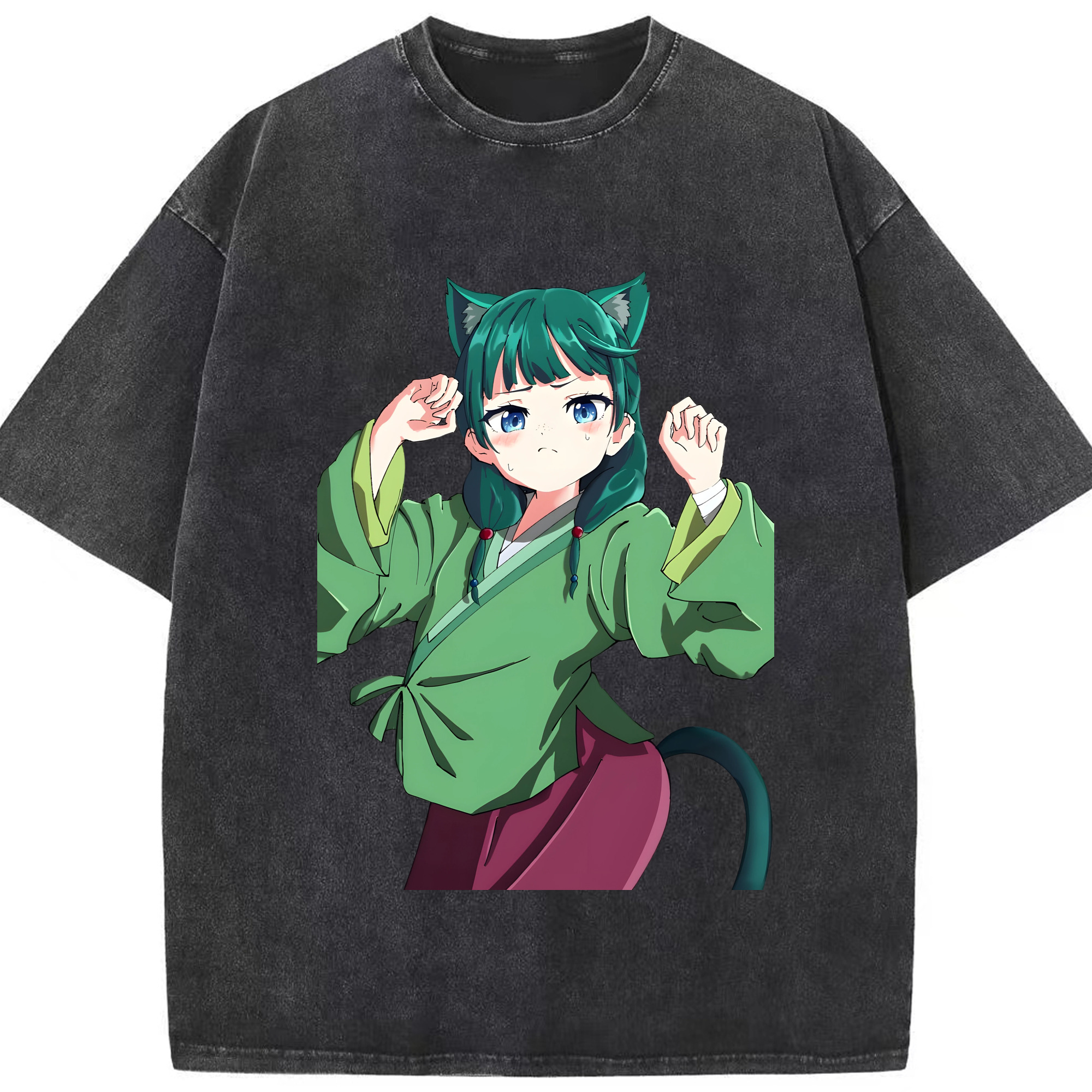 （画像用） 薬屋のひとりごと The Apothecary Diaries 綿100% ヴィンテージ風 半袖Tシャツ（フロントプリント）