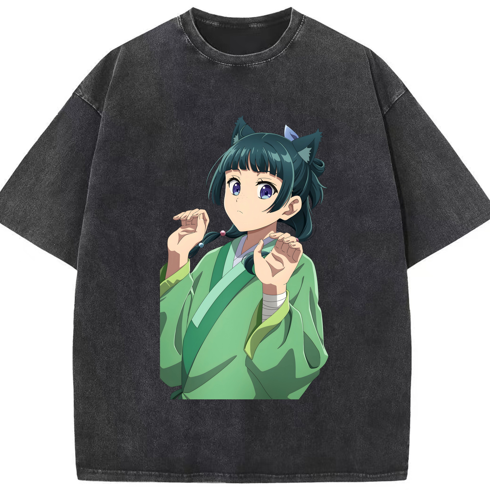 （画像用） 薬屋のひとりごと The Apothecary Diaries 綿100% ヴィンテージ風 半袖Tシャツ（フロントプリント）