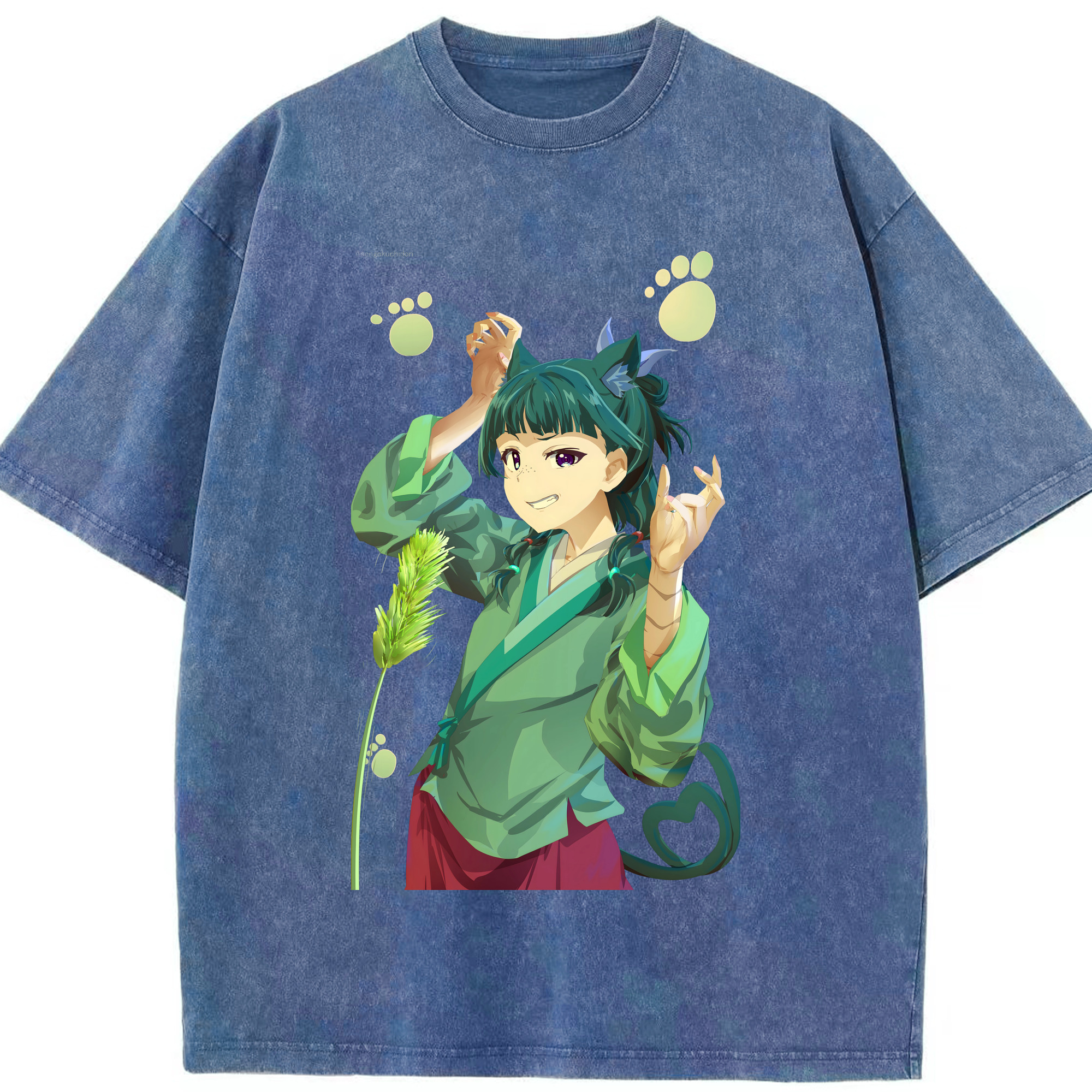 （画像用） 薬屋のひとりごと The Apothecary Diaries 綿100% ヴィンテージ風 半袖Tシャツ（フロントプリント）